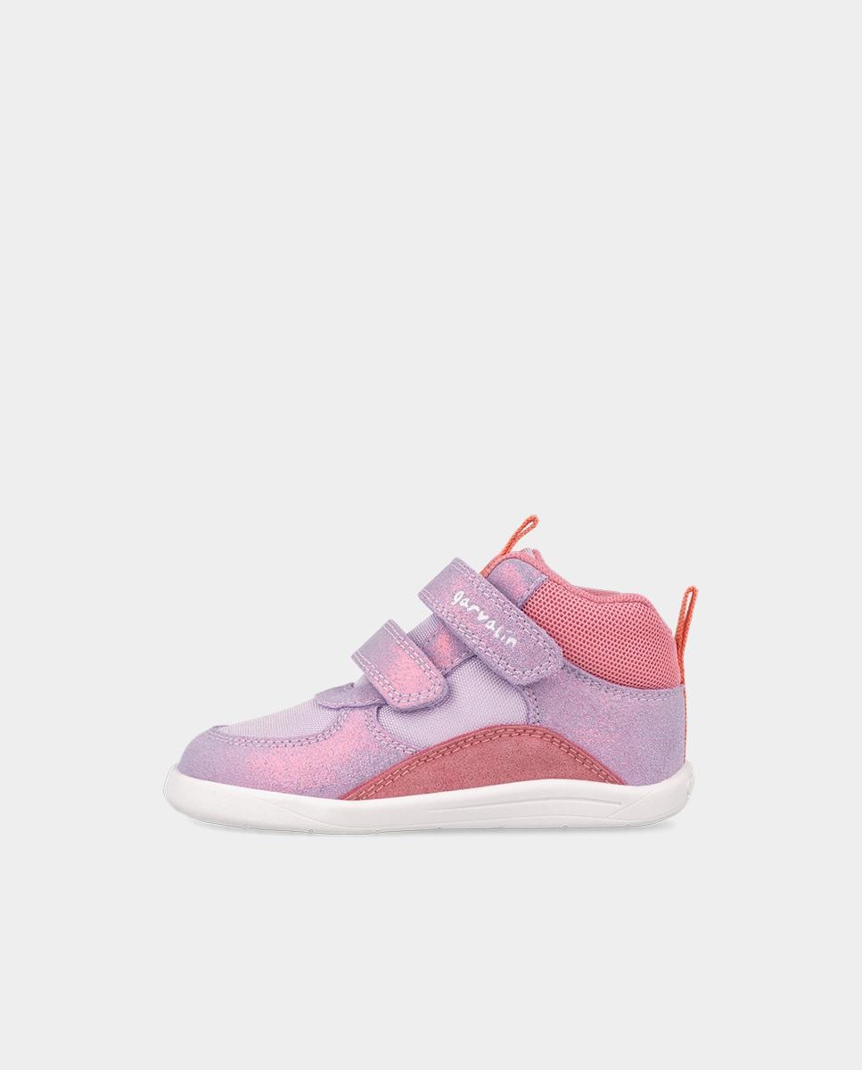 Botines barefoot de niños con cierre ajustable y diseño deportivo - Garvalín - Lila Lila-5
