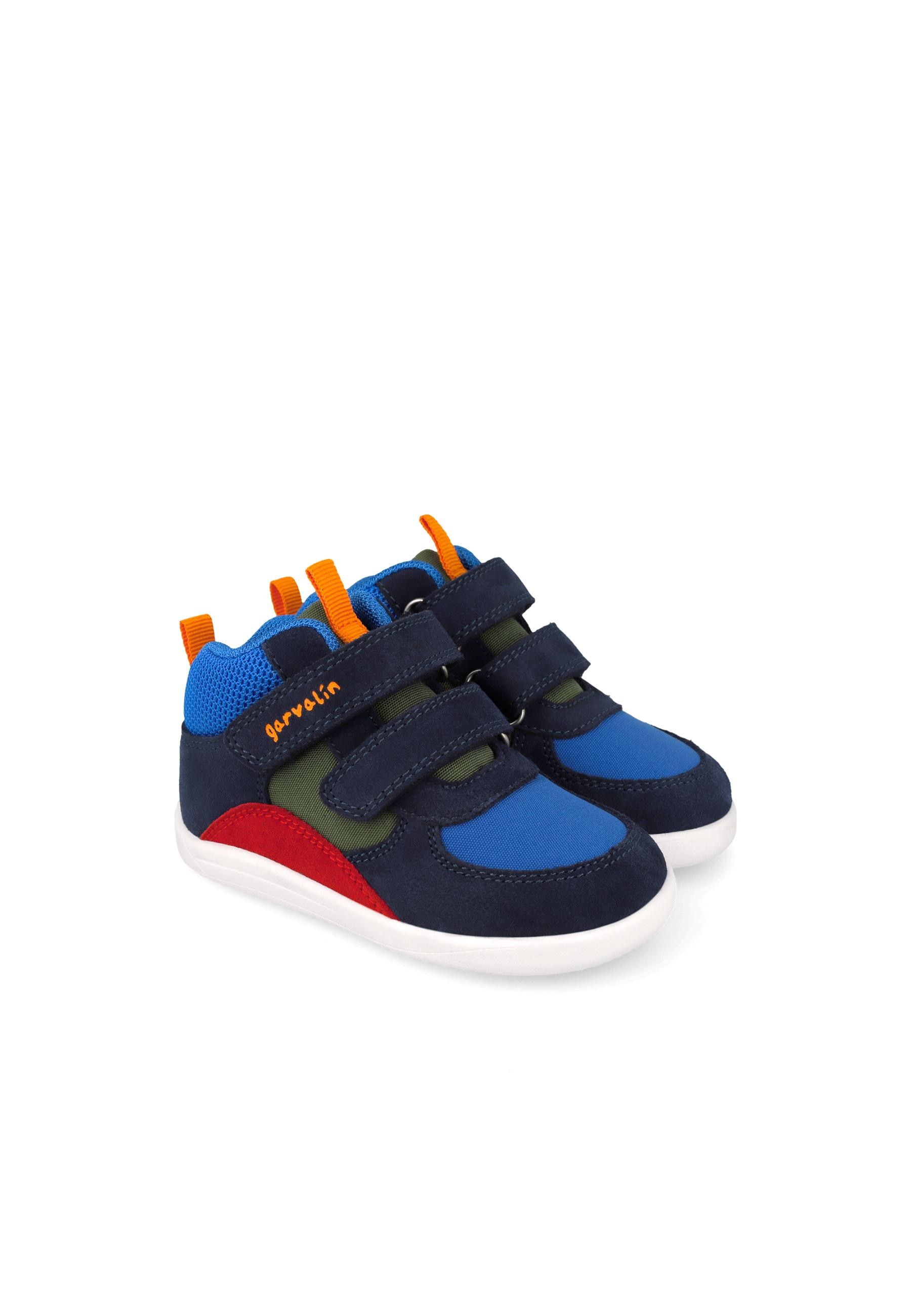 Botines barefoot de niños con cierre ajustable y diseño deportivo - Garvalín - Azul marino Azul marino-2