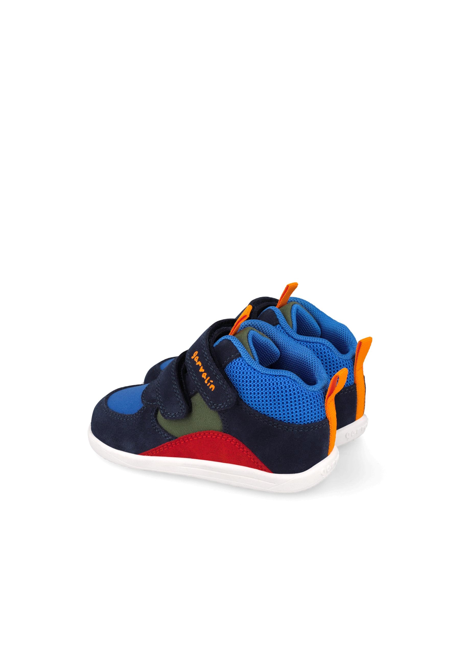 Botines barefoot de niños con cierre ajustable y diseño deportivo - Garvalín - Azul marino Azul marino-3