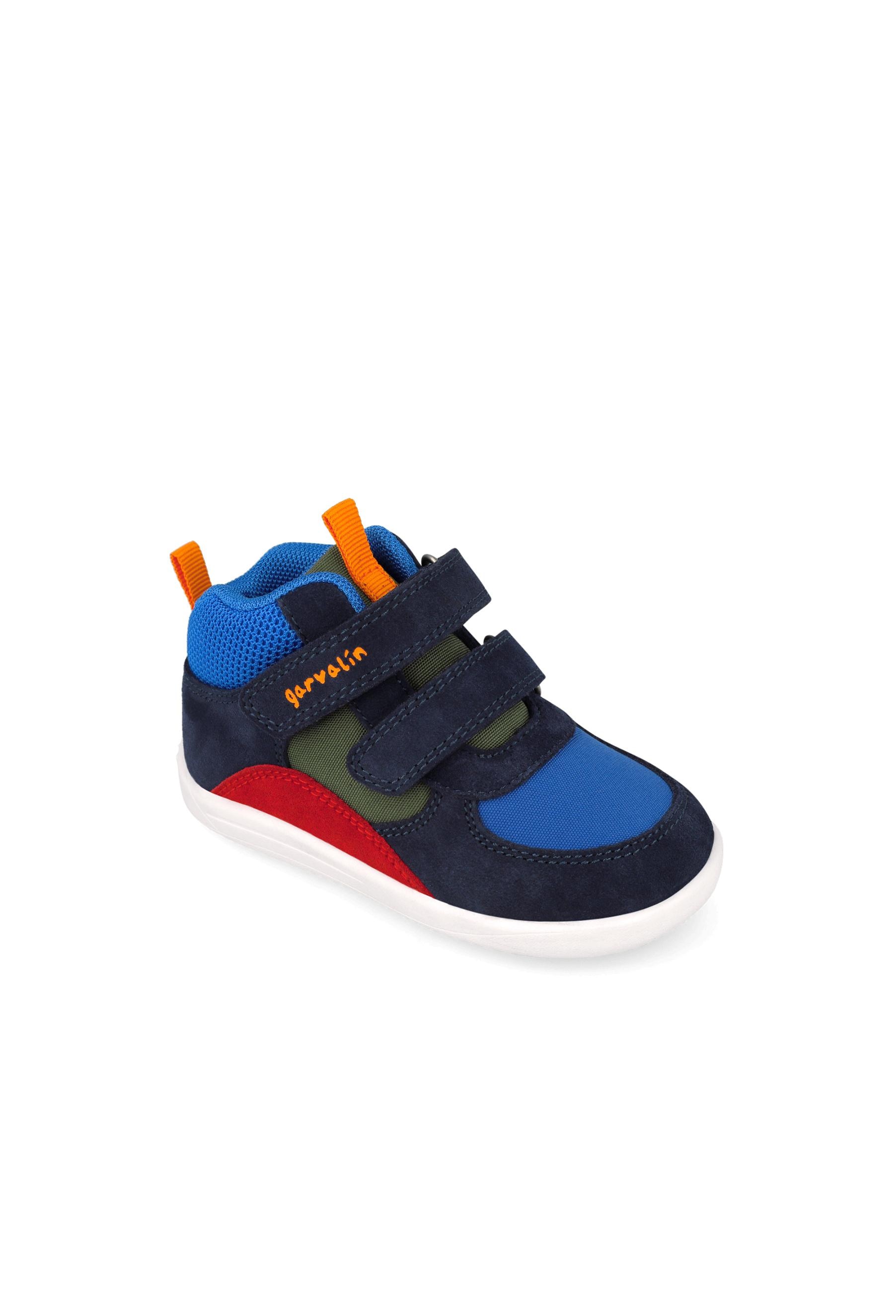 Botines barefoot de niños con cierre ajustable y diseño deportivo - Garvalín - Azul marino Azul marino-4