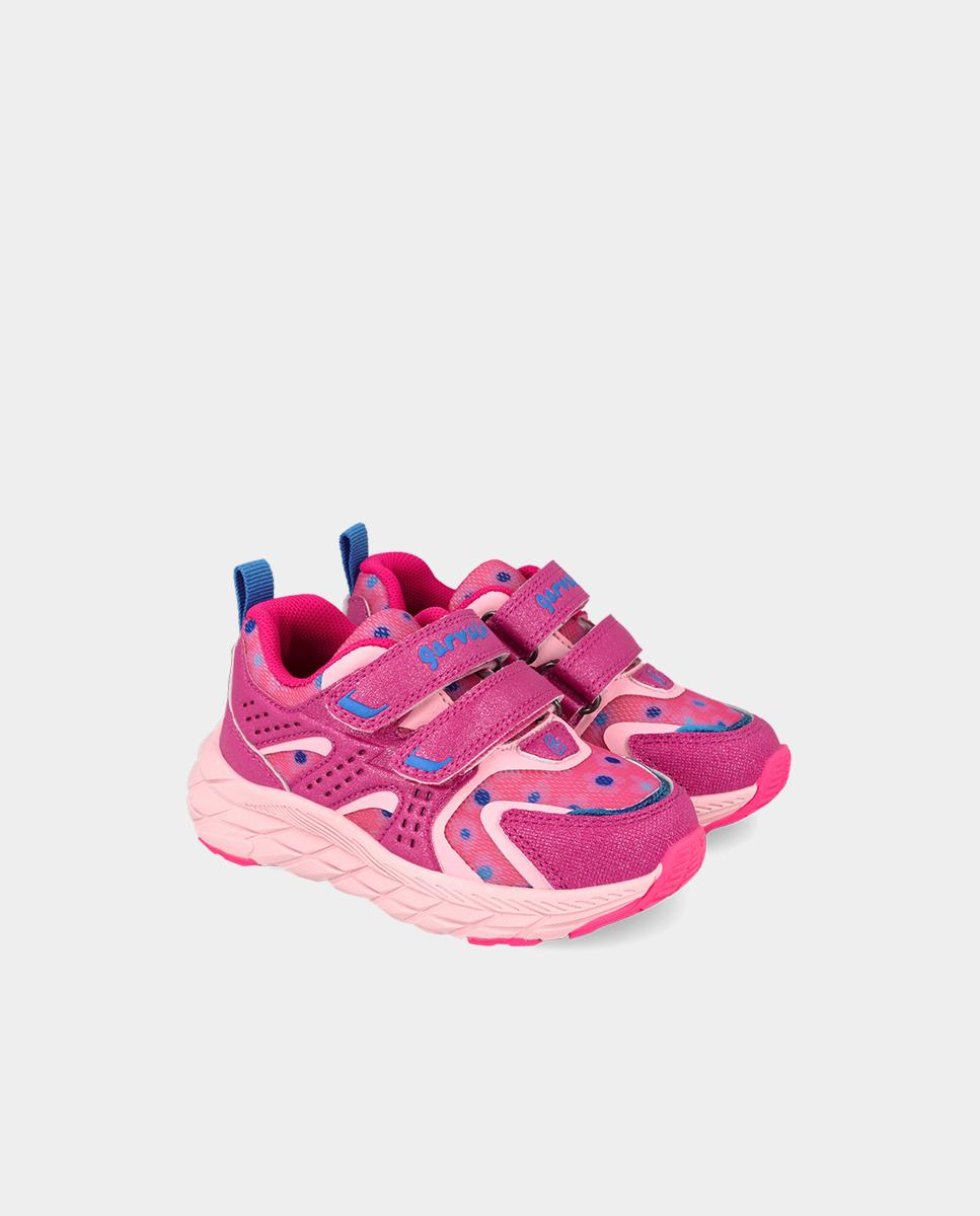 Zapatillas deportivas de niños muy ligeras con cierre ajustable - Garvalín - Rosa Rosa-2
