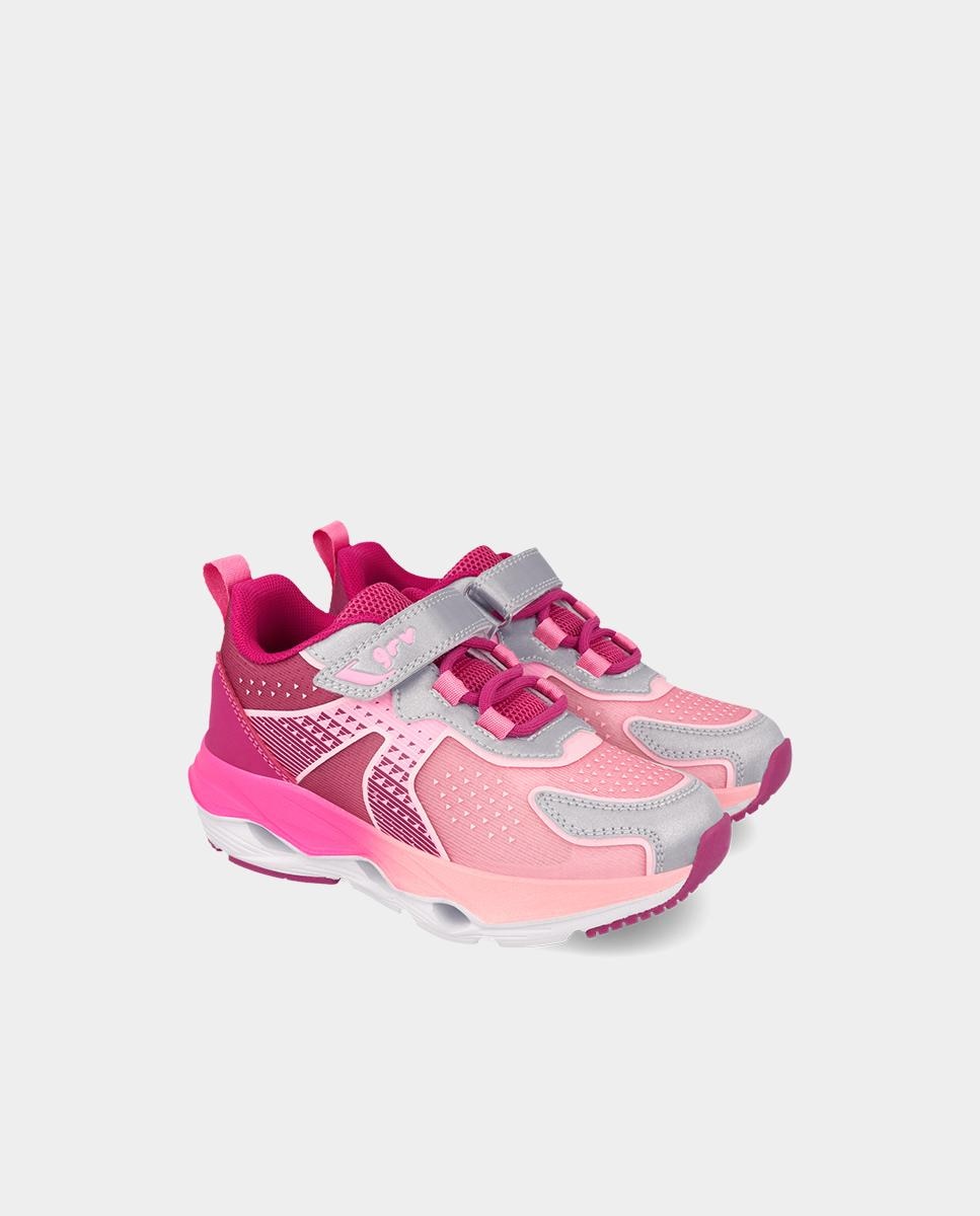 Zapatillas deportivas de niños muy ligeras con cierre ajustable - Garvalín - Rosa Rosa-2