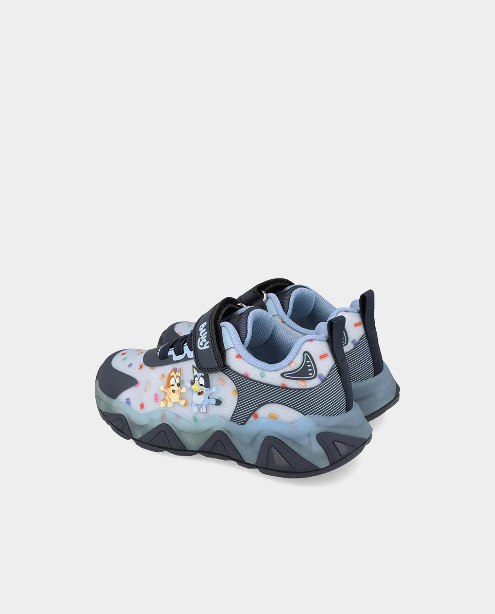 Deportivos Bluey para niña con cierre de velcro y elásticos. - Azul Azul-3