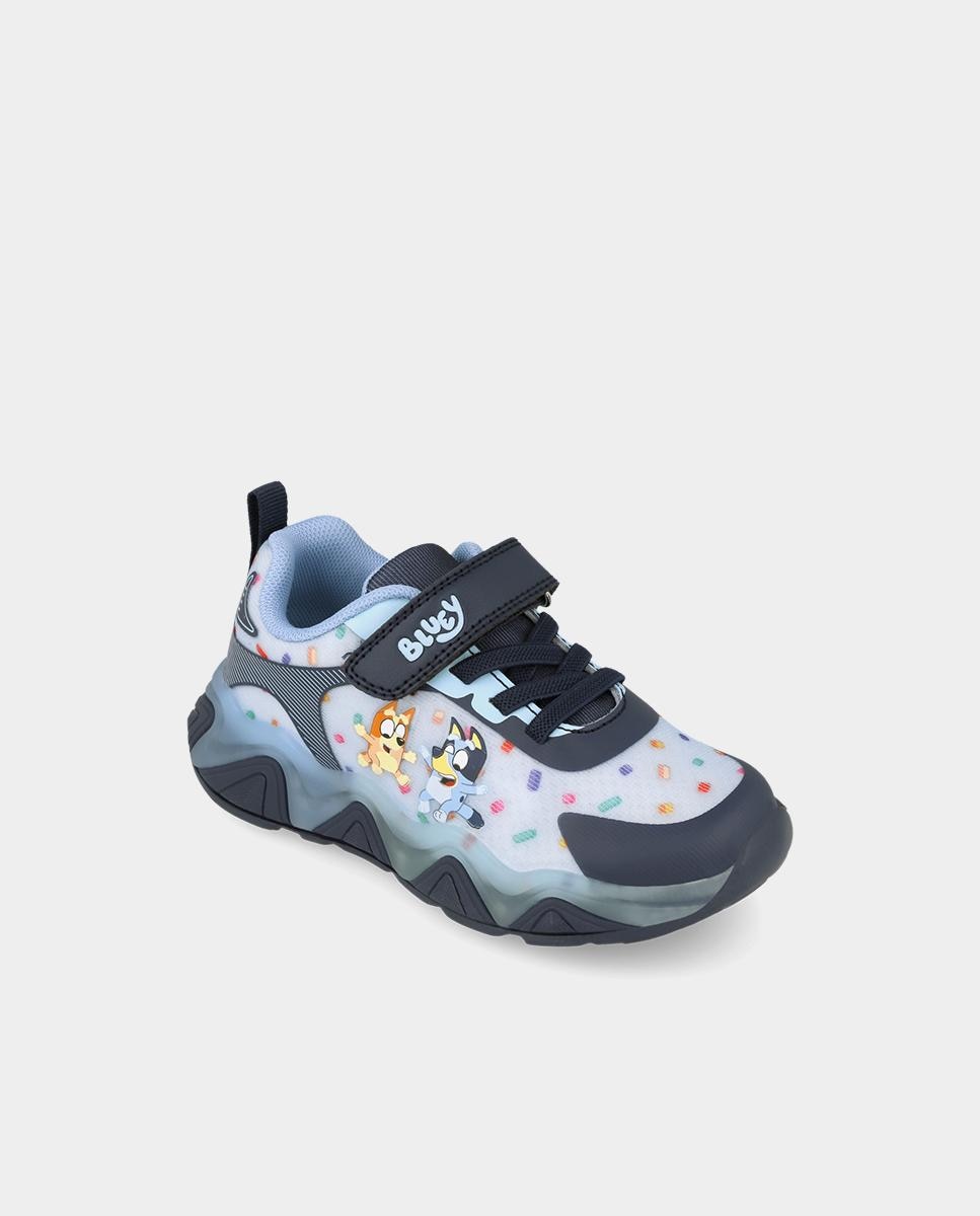Deportivos Bluey para niña con cierre de velcro y elásticos. - Azul Azul-4