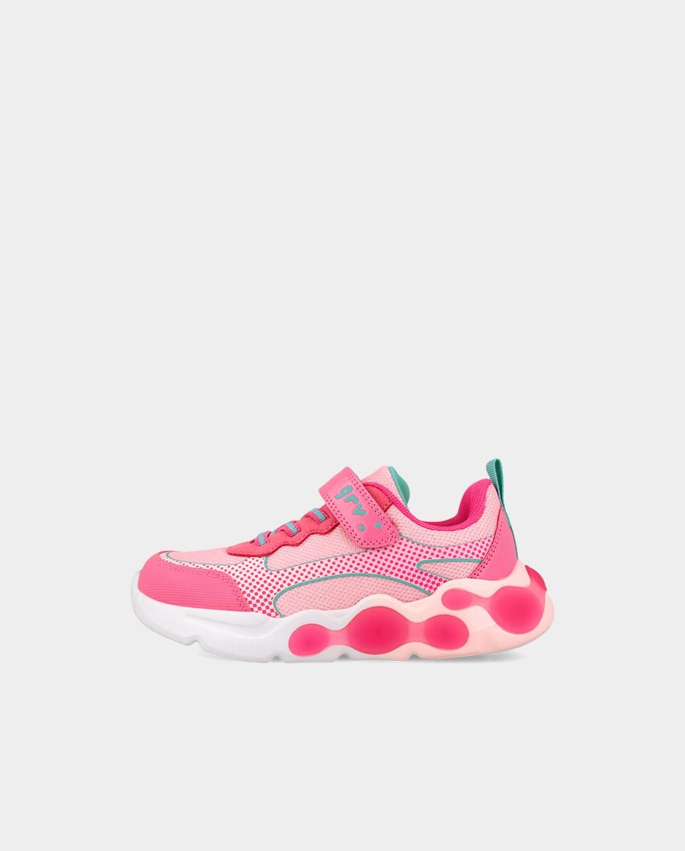 Zapatillas deportivas de niños muy ligeras con luces y cierre ajustable - Garvalín - Rosa Rosa-5