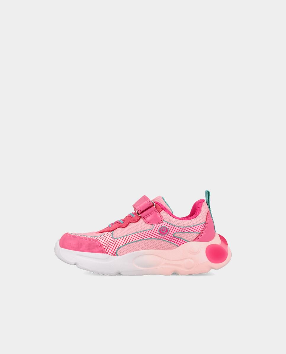 Zapatillas deportivas de niños muy ligeras con luces y cierre ajustable - Garvalín - Rosa Rosa-6