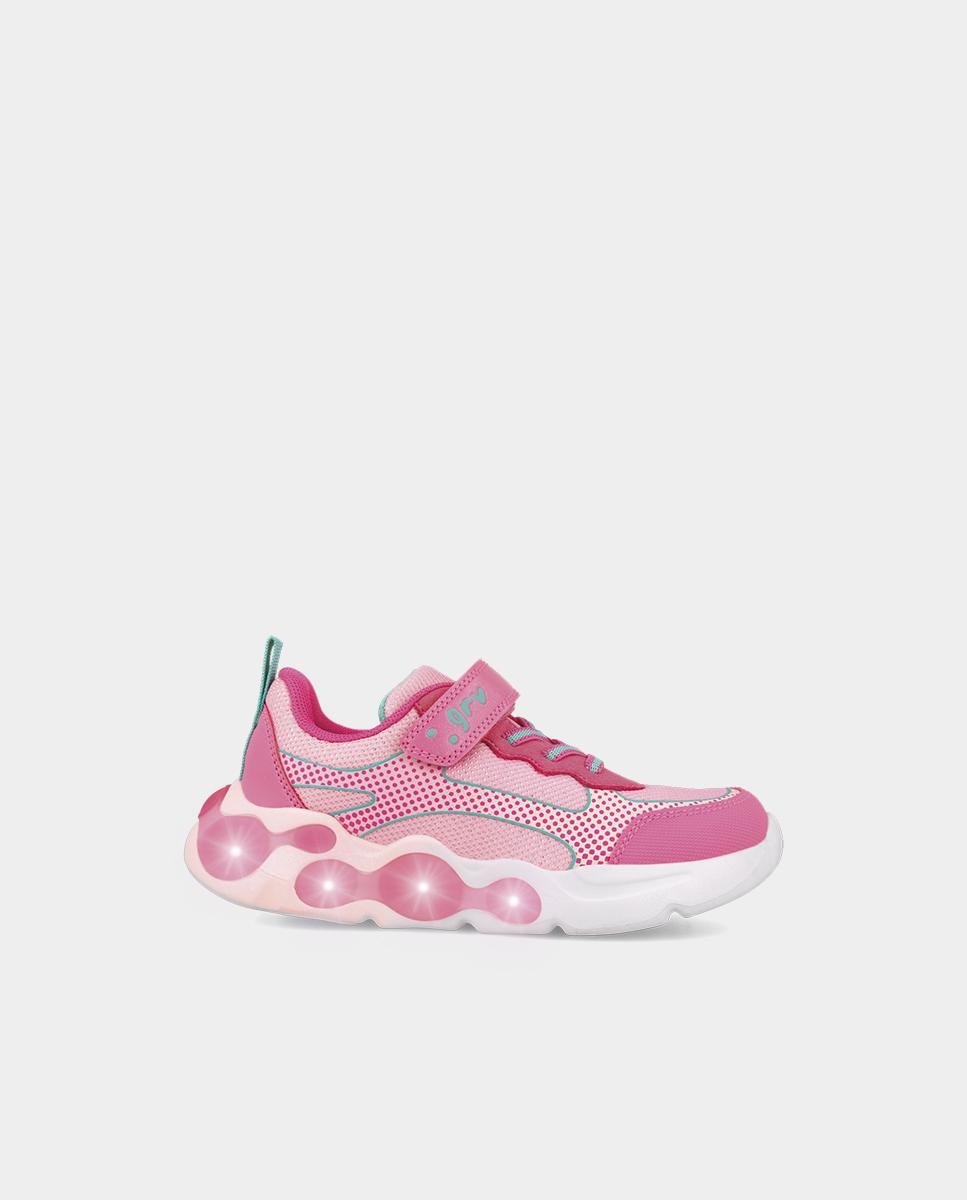 Zapatillas deportivas de niños muy ligeras con luces y cierre ajustable - Garvalín - Rosa Rosa-7