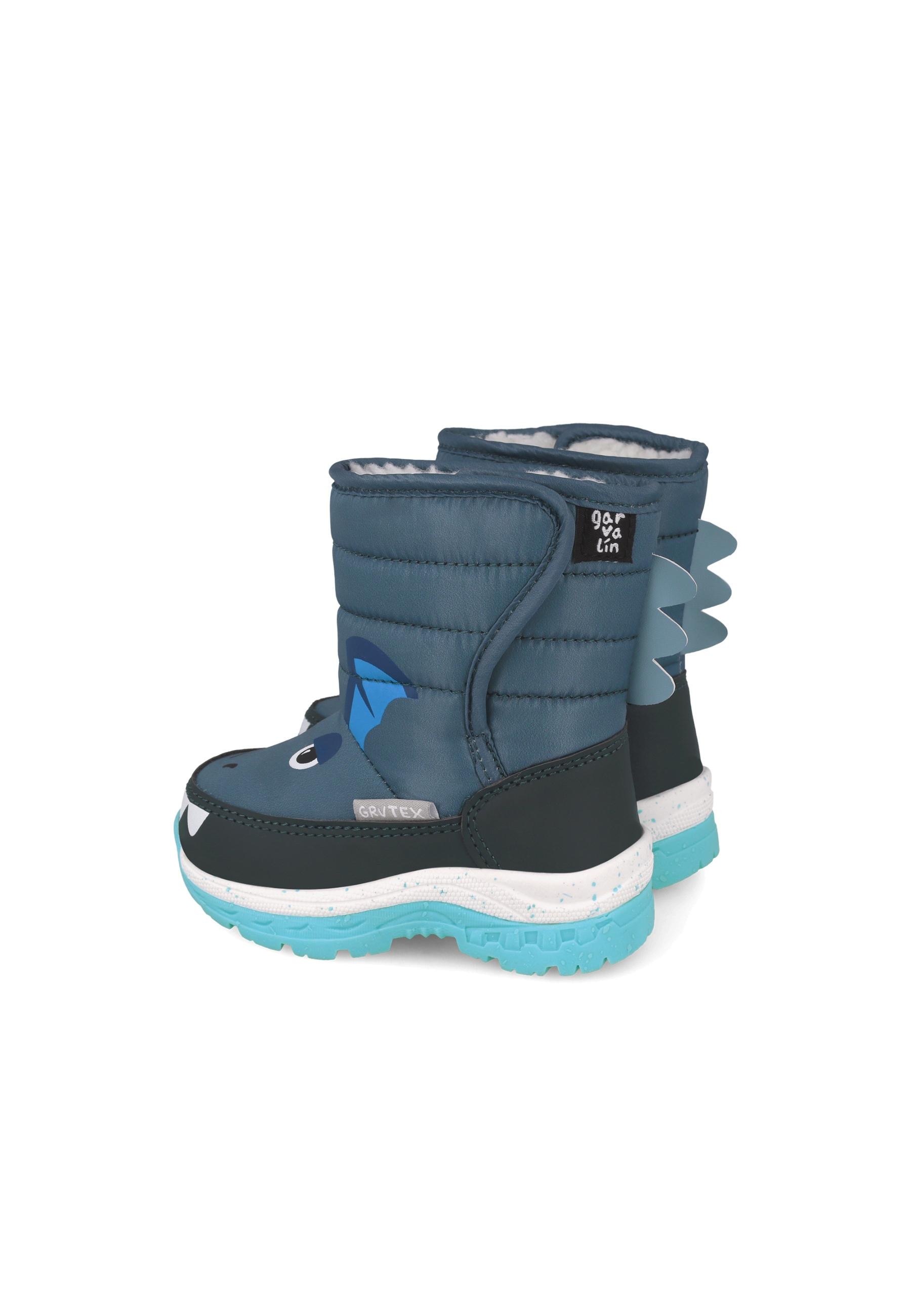 Imagen 3 de Bota après-ski de niño con forro de pelo y cierre ajustable - Garvalín - Azul Azul