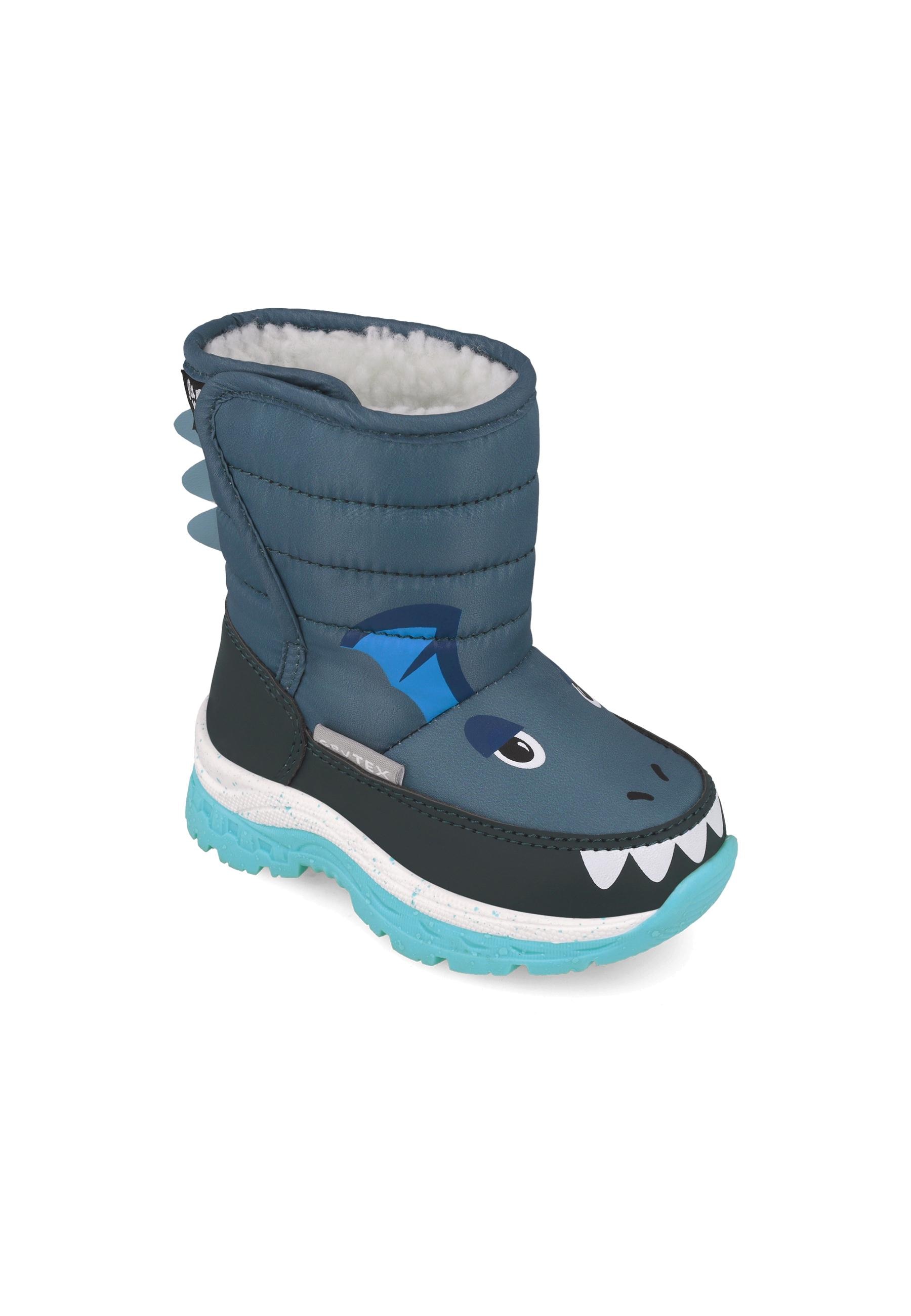 Imagen 4 de Bota après-ski de niño con forro de pelo y cierre ajustable - Garvalín - Azul Azul