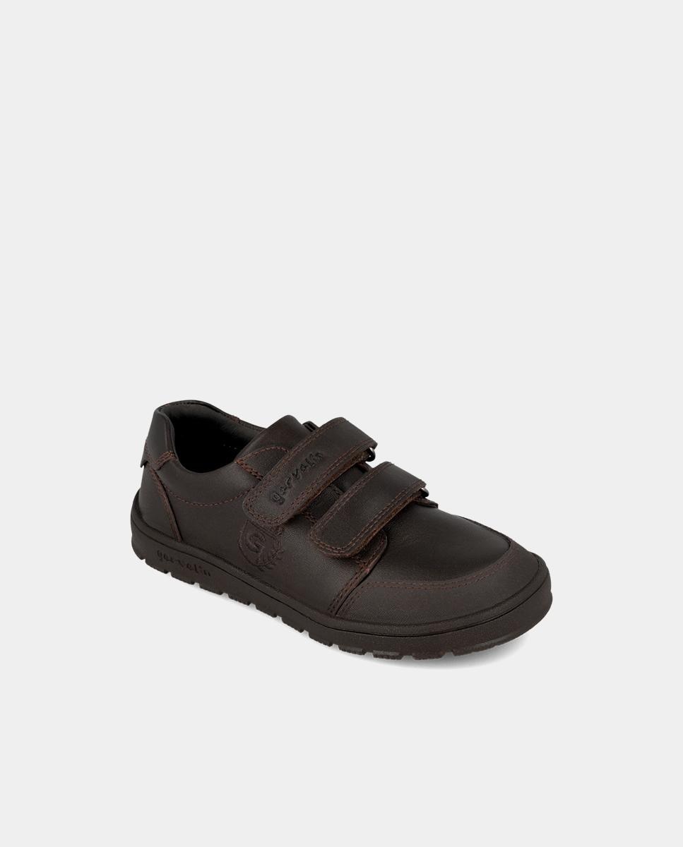 Imagen 4 de Mocasines de niño con cierre adherente de piel y respetuosos con el crecimiento natural del pie - Garvalín - Marrón Marrón