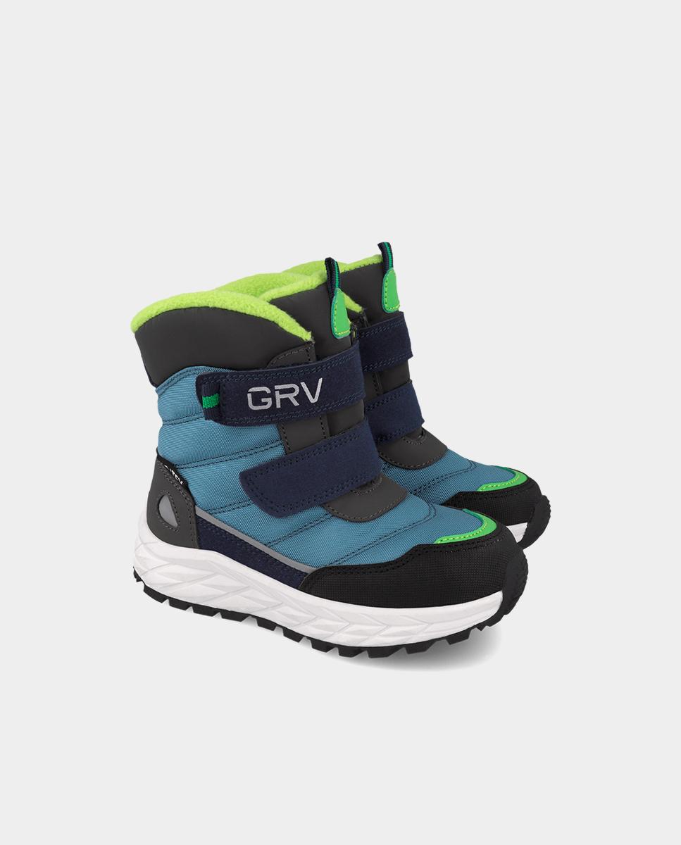 Imagen 2 de Bota de niños con membrana impermeable y cierre ajustable - Garvalín - Azul Azul