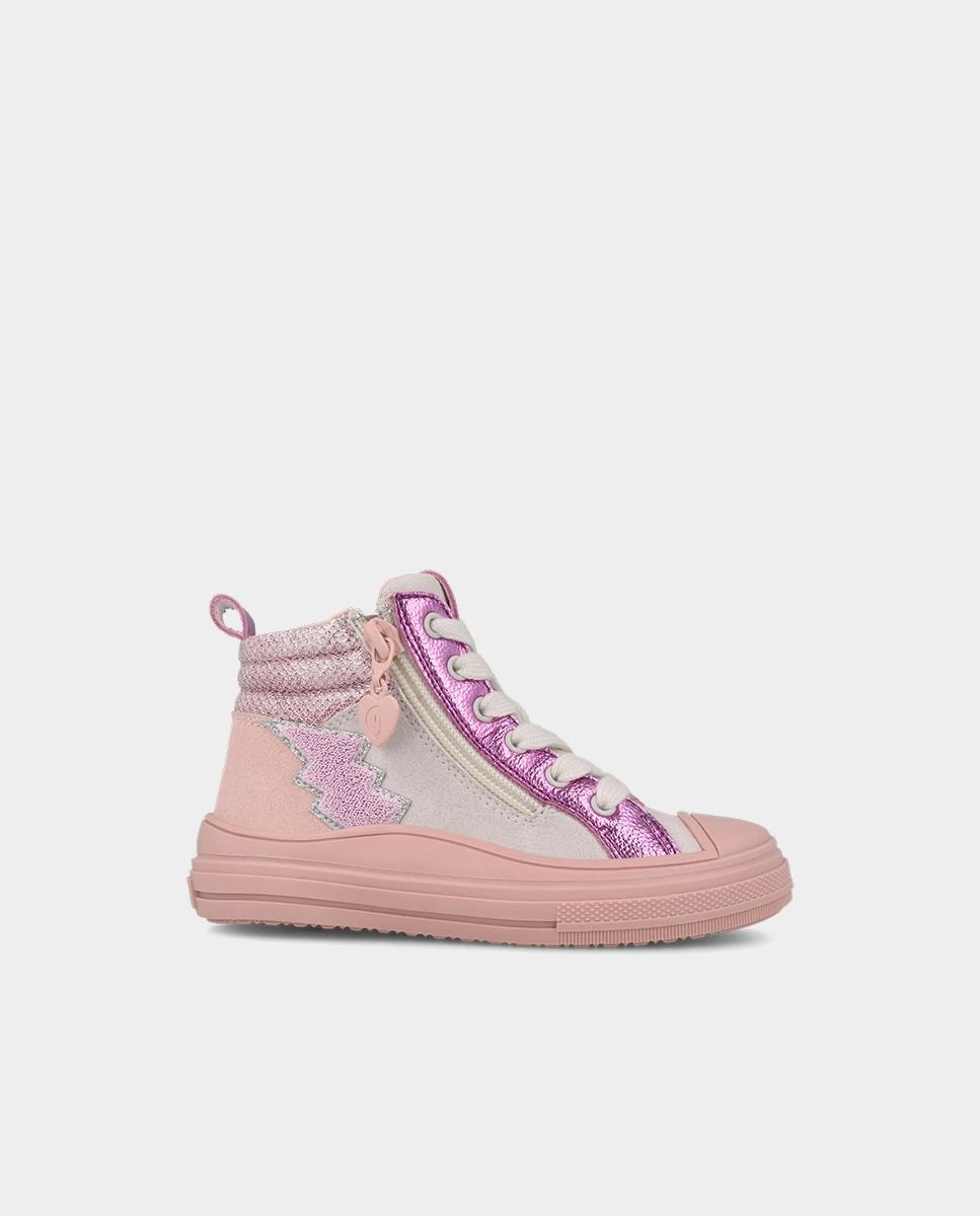 Imagen 0 de Botines deportivos de niña con cremallera Rosa pastel