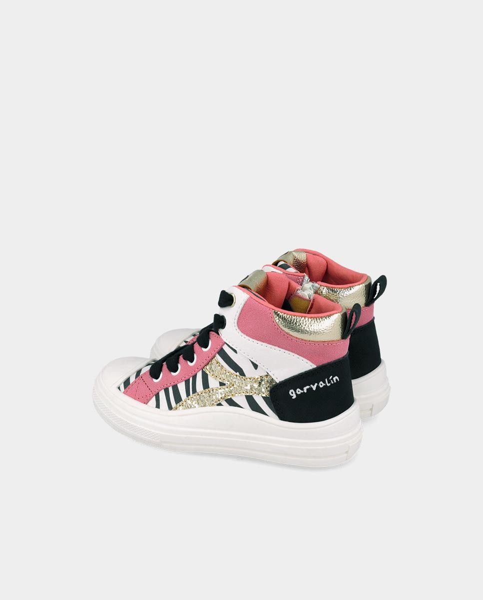 Imagen 3 de Zapatillas altas de niña con cremallera - Garvalín - Multicolor Multicolor