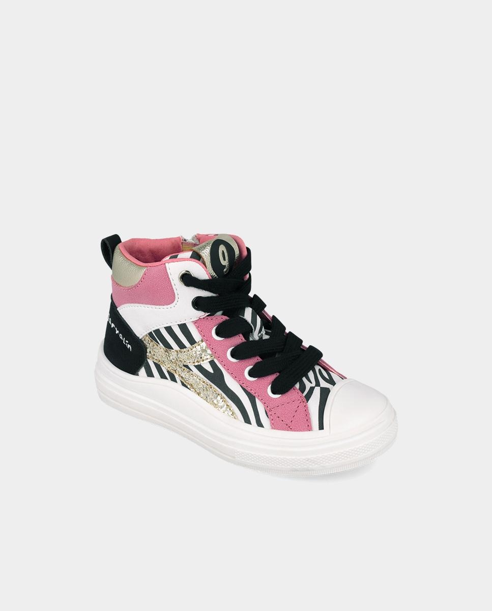 Imagen 4 de Zapatillas altas de niña con cremallera - Garvalín - Multicolor Multicolor