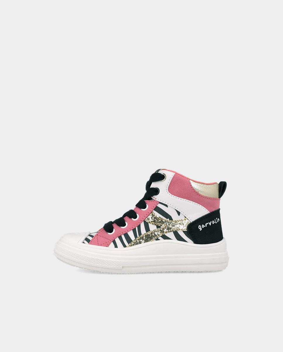 Imagen 5 de Zapatillas altas de niña con cremallera - Garvalín - Multicolor Multicolor
