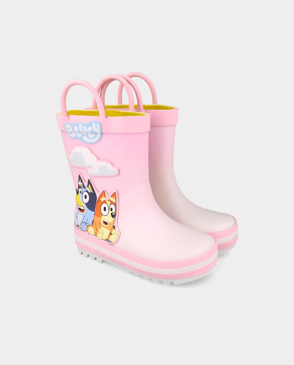 Imagen 2 de Botas de agua Bluey para niño con puntera redonda. - Garvalín - Rosa claro Rosa claro