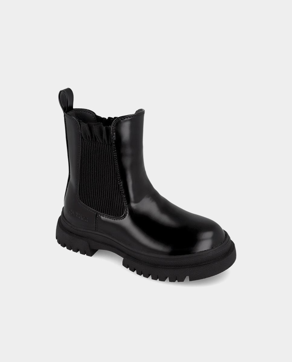 Botas chelsea de niña con cierre de cremallera y forro de microfibra - Garvalín - Negro Negro-4