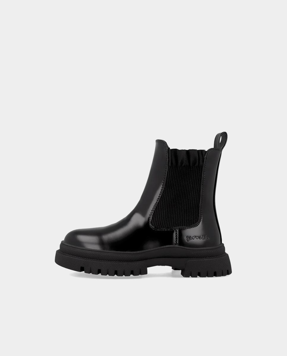 Botas chelsea de niña con cierre de cremallera y forro de microfibra - Garvalín - Negro Negro-5
