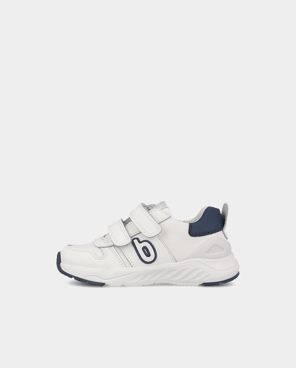 Zapatillas deportivas de niño en piel con cierre ajustable y puntera protegida - Biomecanics - Azul marino Azul marino-5