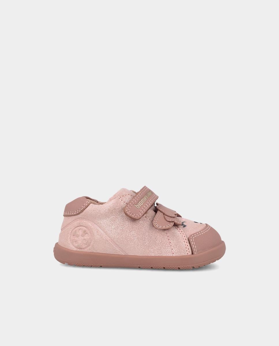 Zapatillas barefoot de bebé niña para primeros pasos y original diseño - Biomecanics - Rosa claro Rosa claro-1
