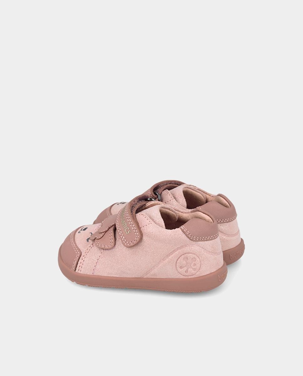 Zapatillas barefoot de bebé niña para primeros pasos y original diseño - Biomecanics - Rosa claro Rosa claro-3