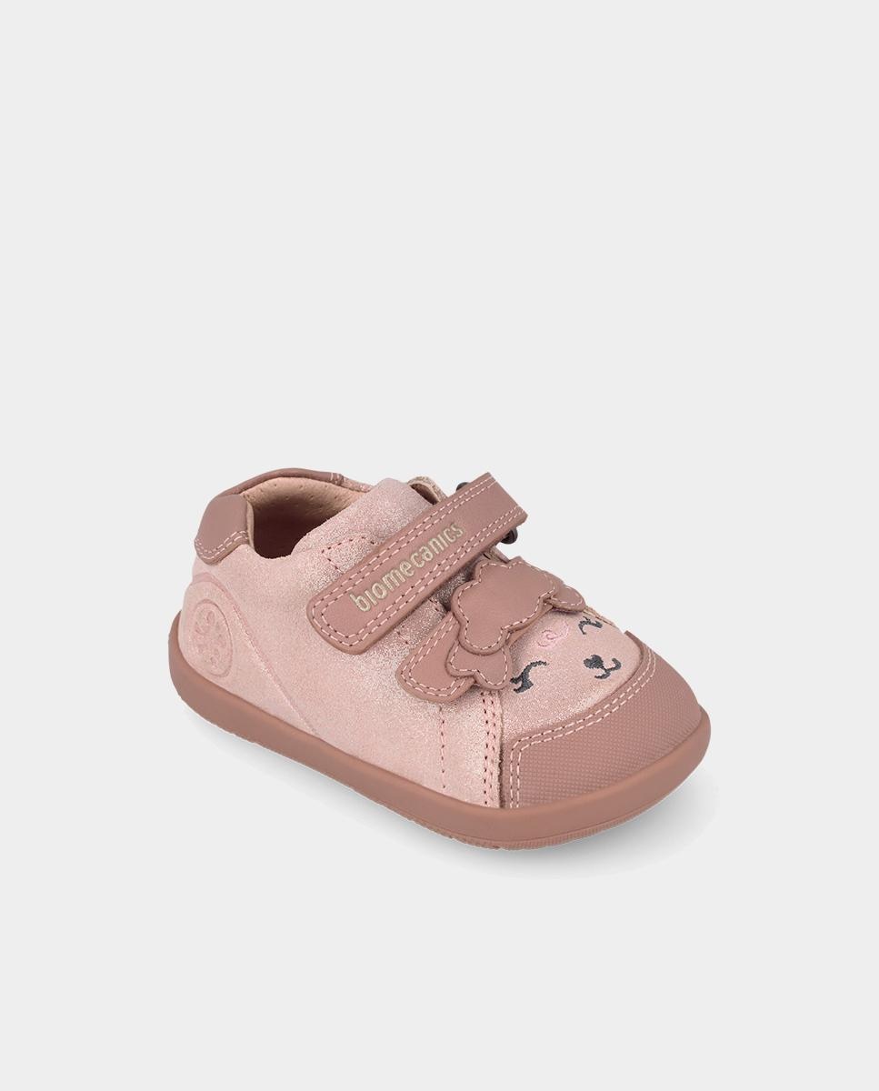 Zapatillas barefoot de bebé niña para primeros pasos y original diseño - Biomecanics - Rosa claro Rosa claro-4