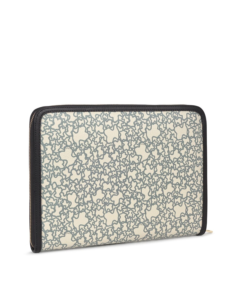 Portadocumentos de mujer Tous Kaos Mini en beige estampado con