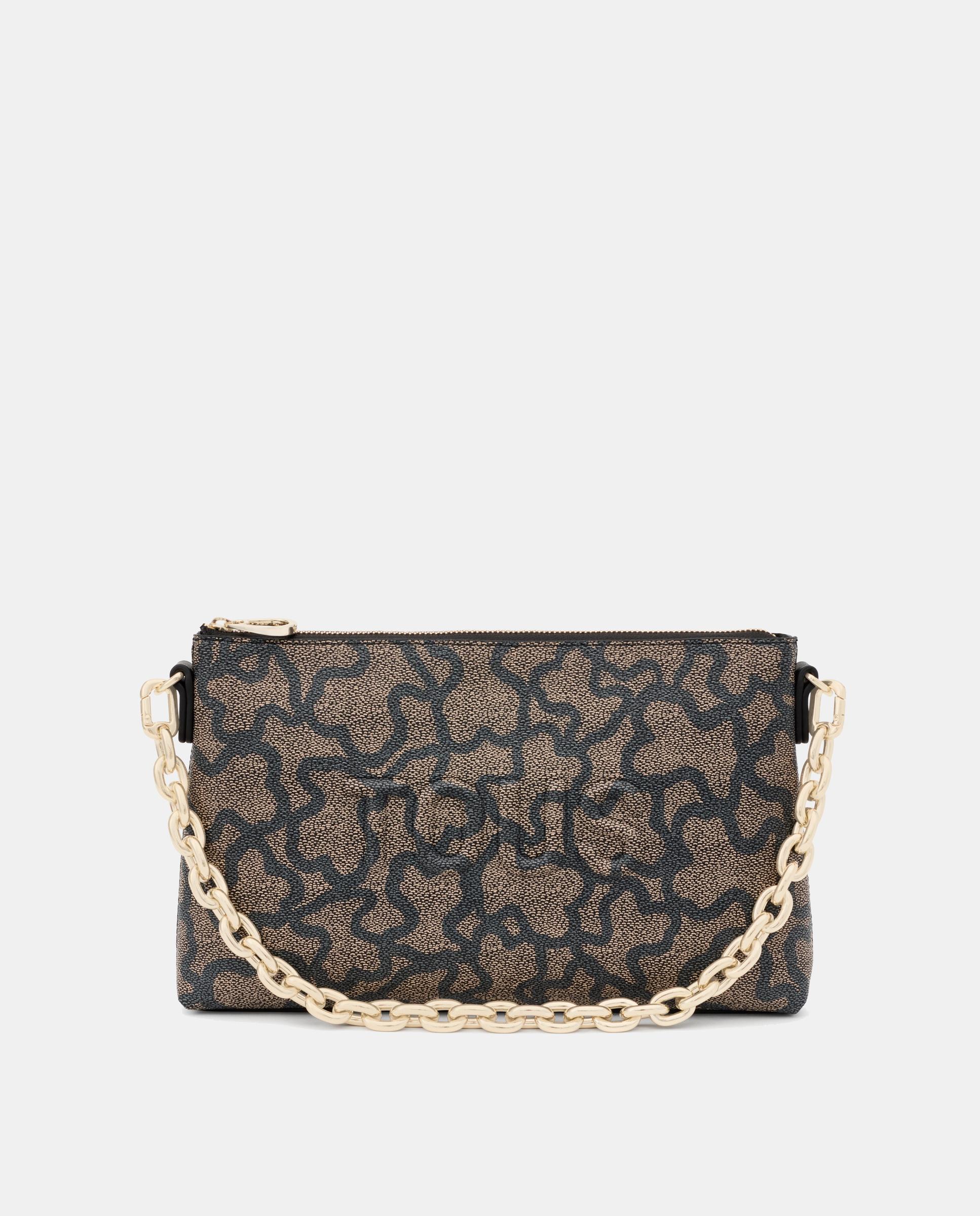 Cartera de mano mediana beige Kaos Icon con estampado de logos - Tous - Negro Negro-1