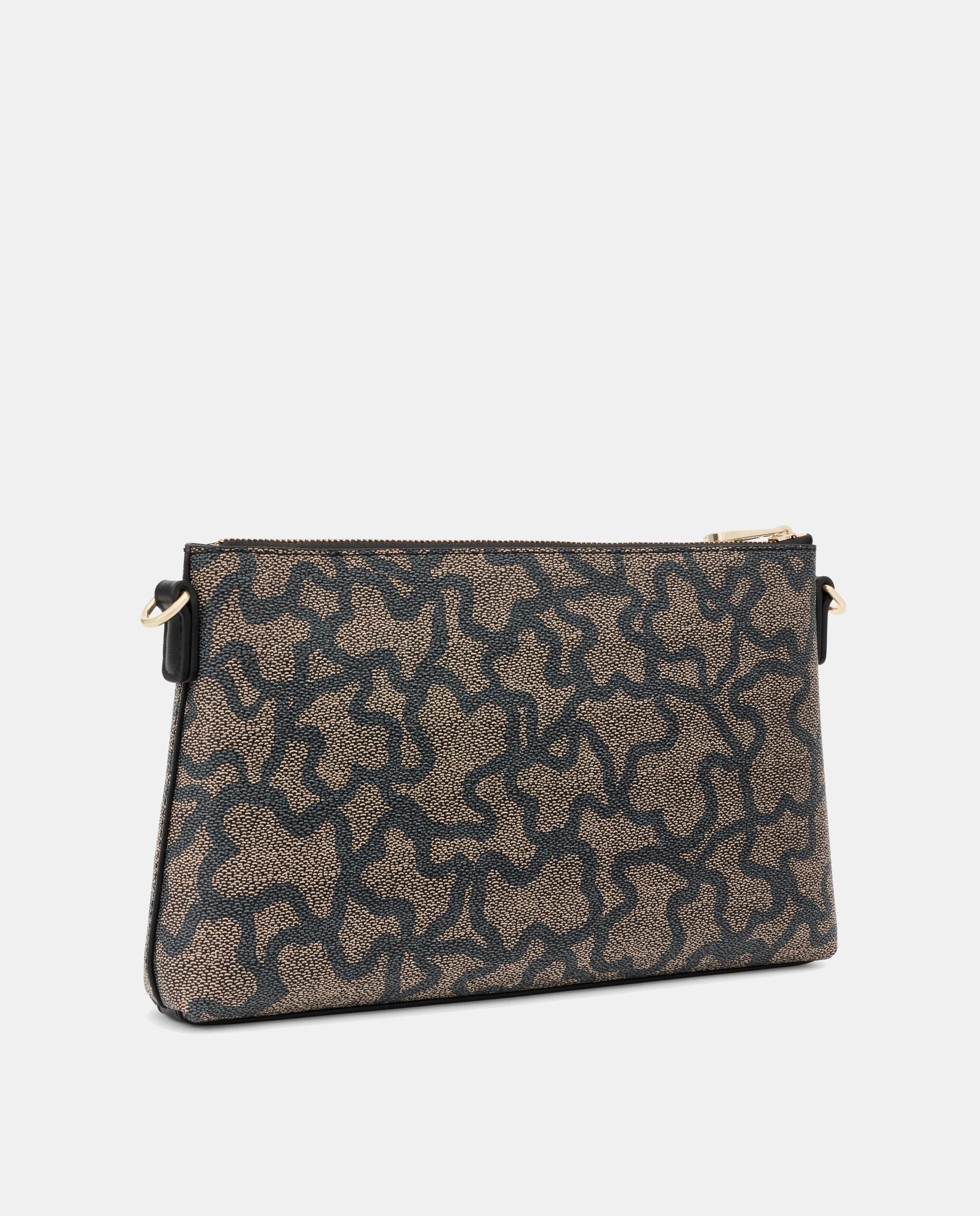 Cartera de mano mediana beige Kaos Icon con estampado de logos - Tous - Negro Negro-6