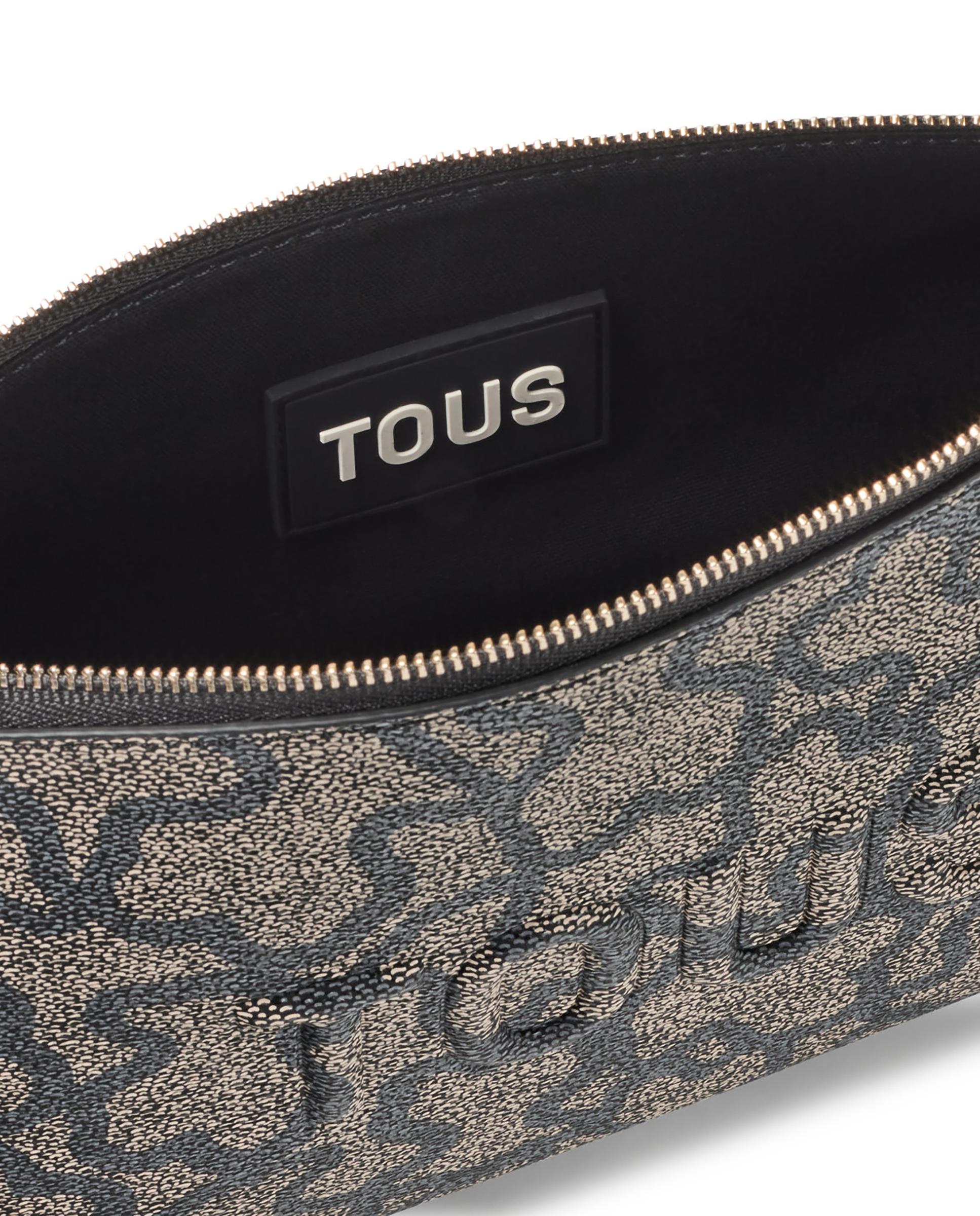 Cartera de mano mediana beige Kaos Icon con estampado de logos - Tous - Negro Negro-5