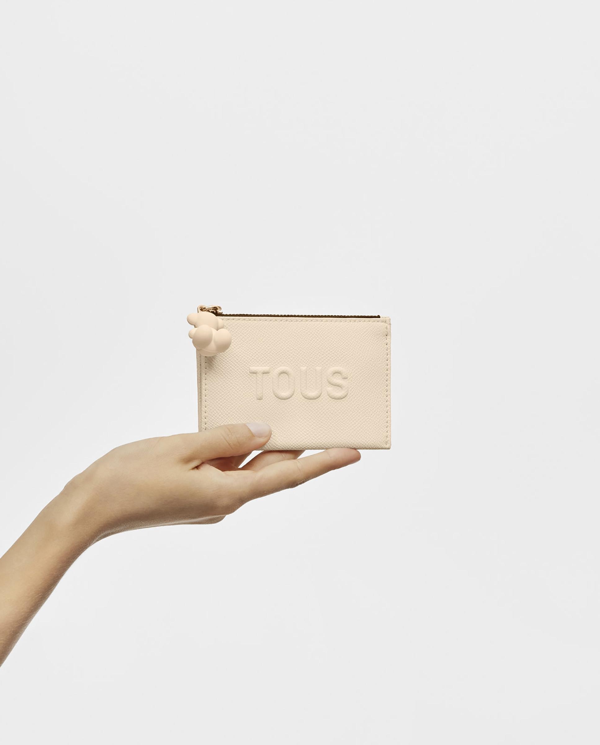 Monedero en negro con cremallera - Tous - Beige Beige-2