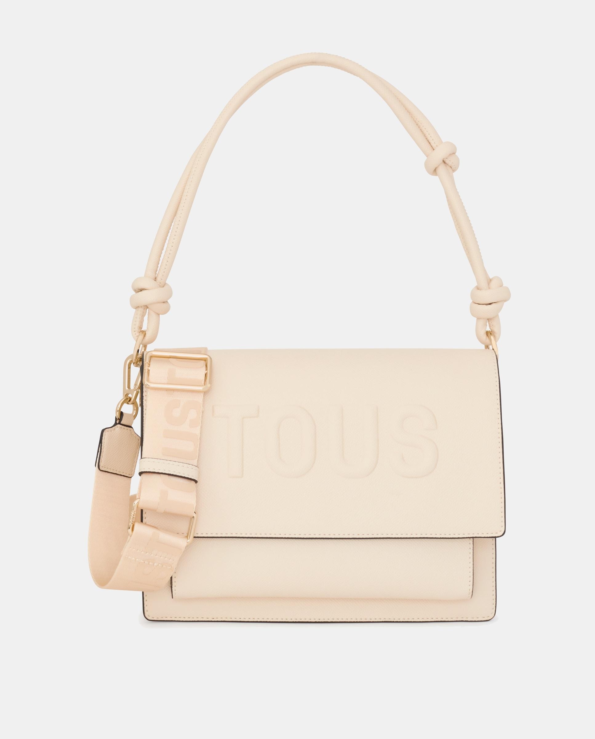 Bandolera mediana en negro con solapa - Tous - Beige Beige-1