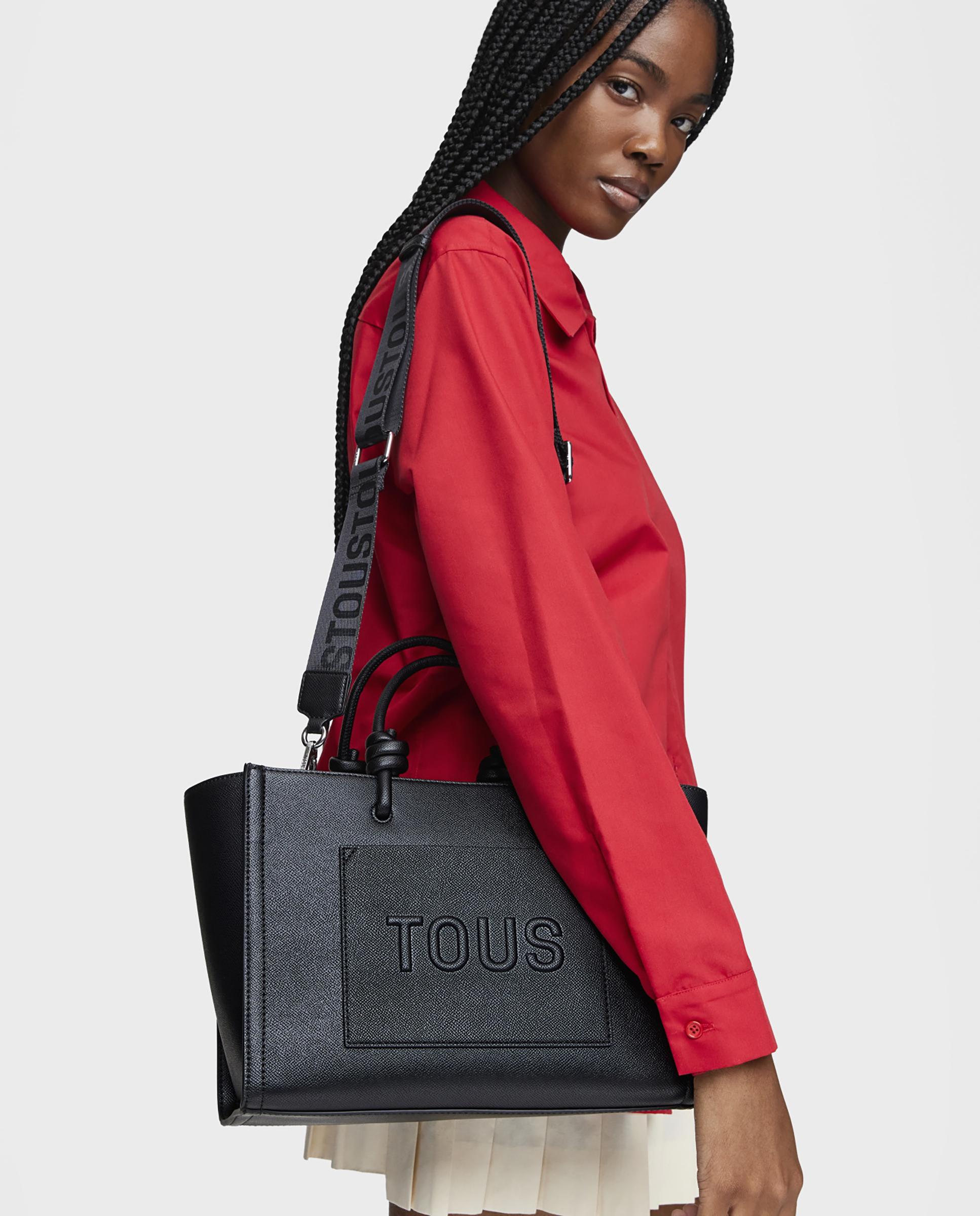 Imagen 2 de Shopper mediano Amaya La Rue con detalle de la marca - Tous - Negro Negro