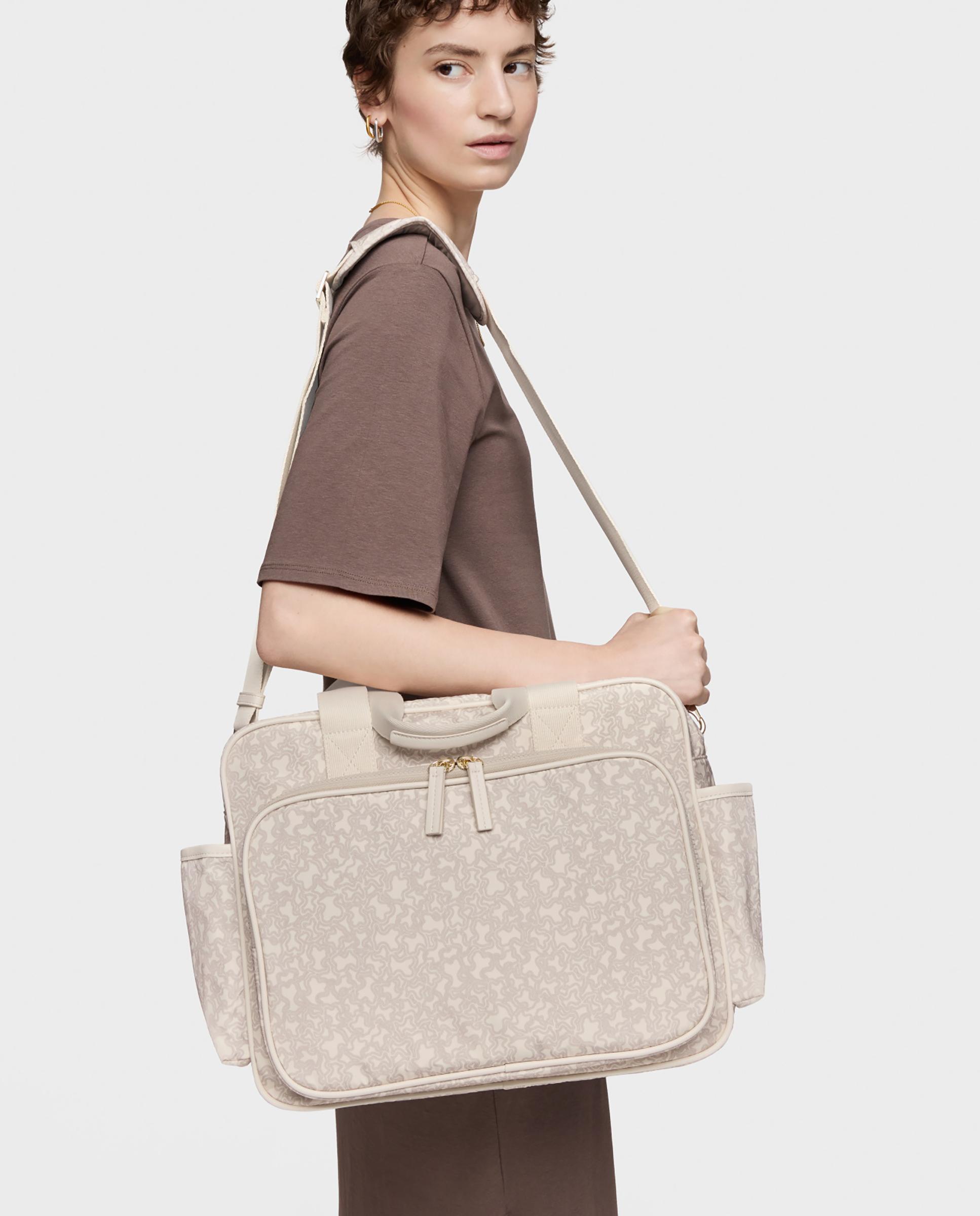 Bolso de hombro de mujer kaos mini lines soft multiposición estampado - Tous - Beige Beige-2