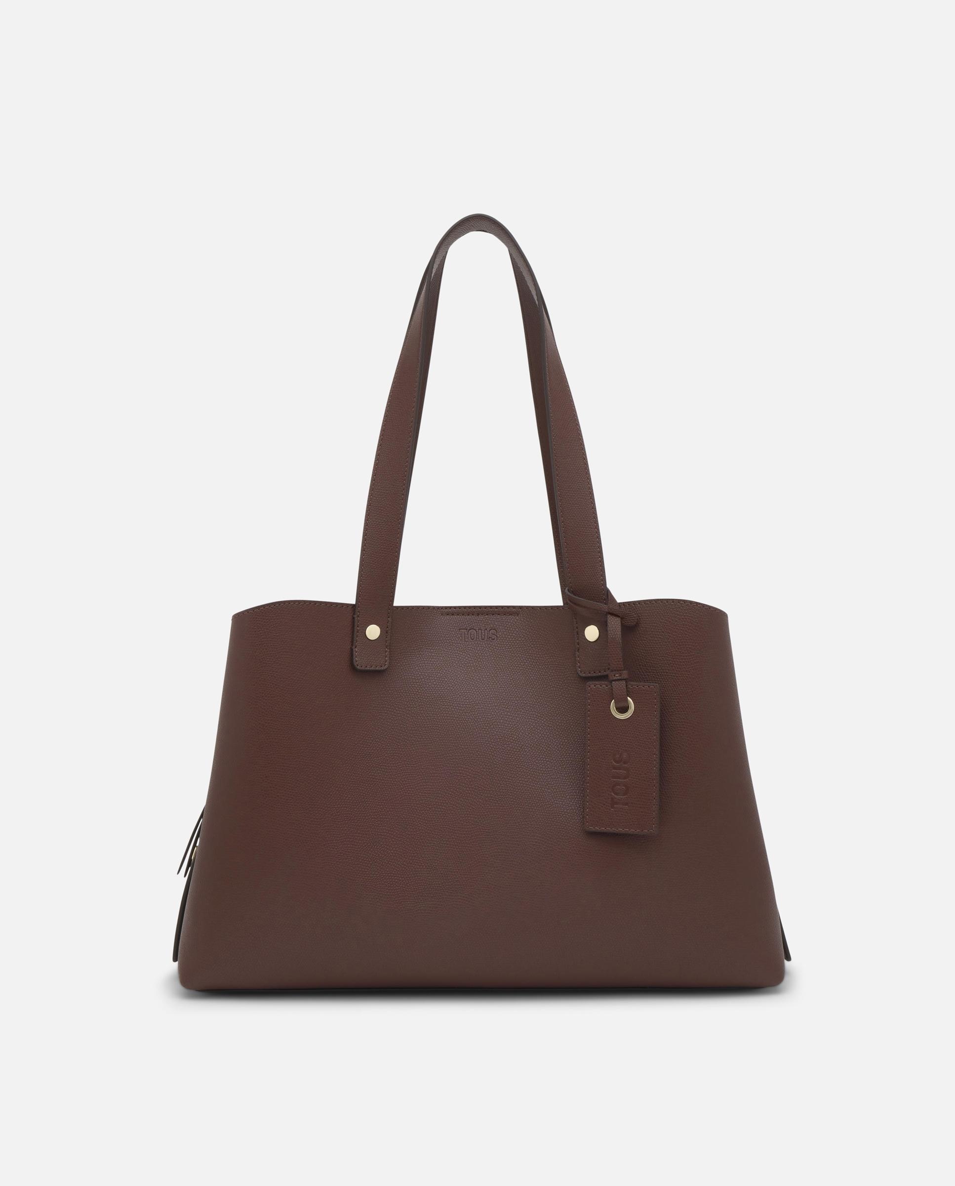Bolso de hombro de mujer the citybow mediano - Tous - Beige Marrón oscuro-1