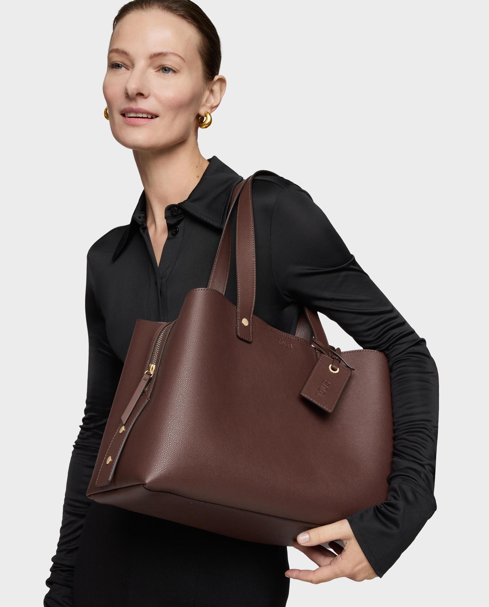 Bolso de hombro de mujer the citybow mediano - Tous - Beige Marrón oscuro-2