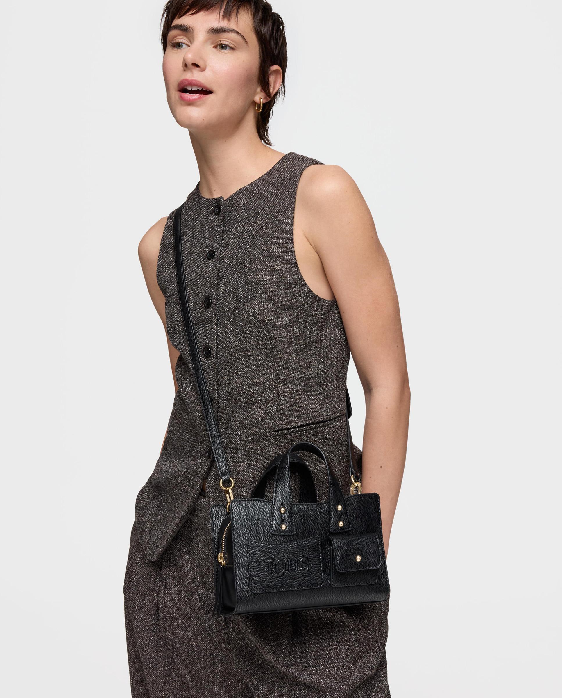 Bolso de mano tous back to basics pequeño transformable - Negro Negro-2