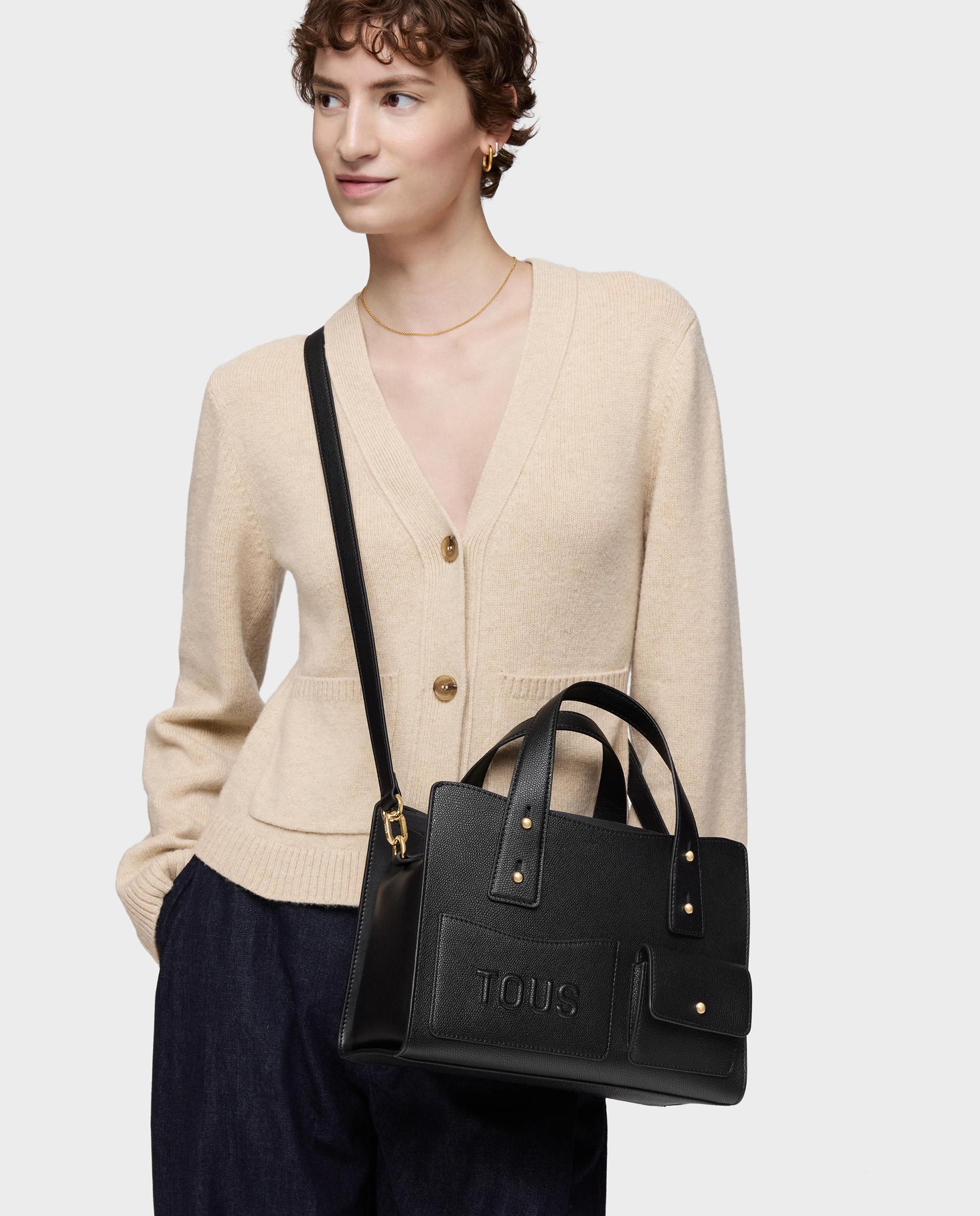 Bolso de mano de mujer city mediano tous back to basics - Negro Negro-2