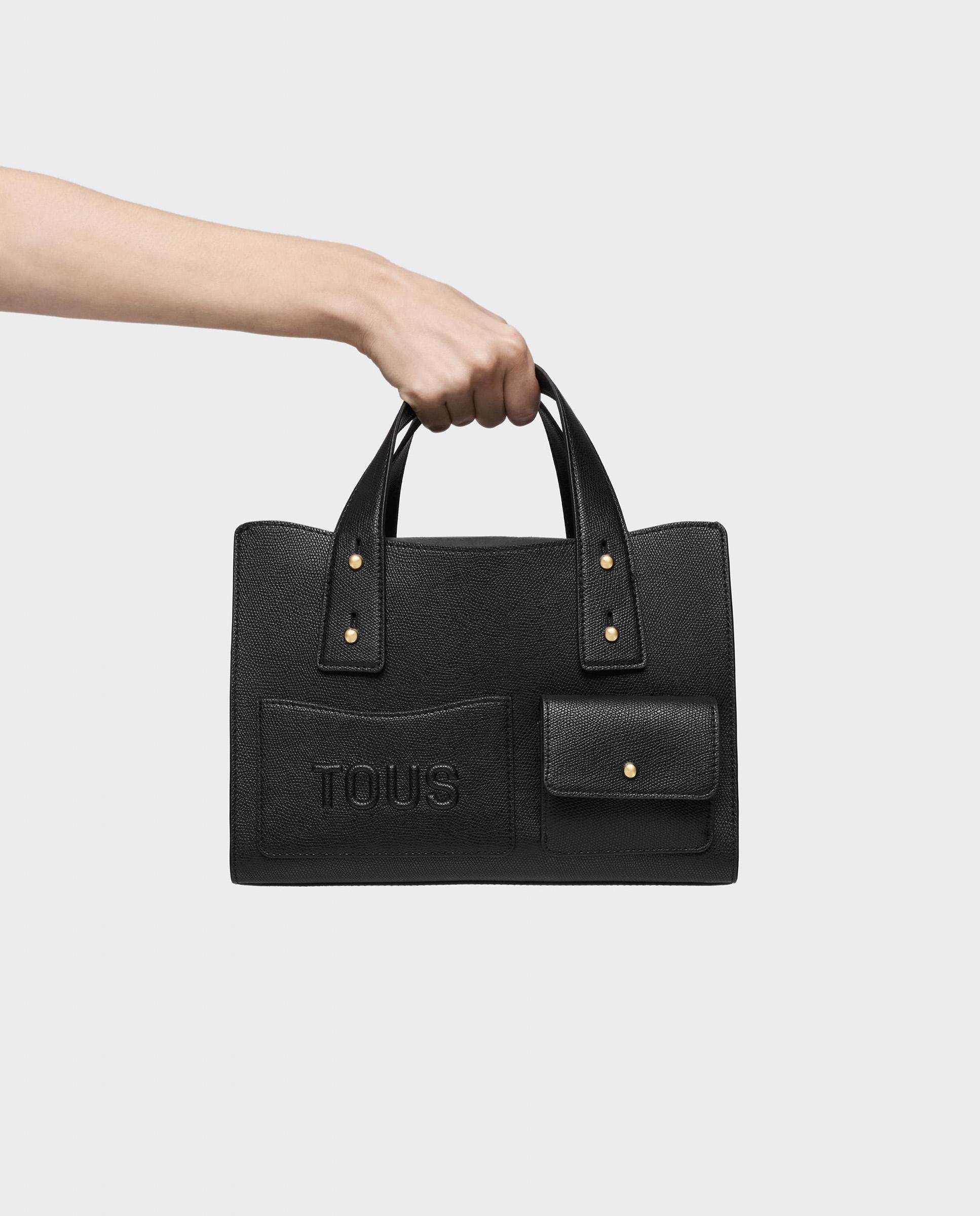 Bolso de mano de mujer city mediano tous back to basics - Negro Negro-4