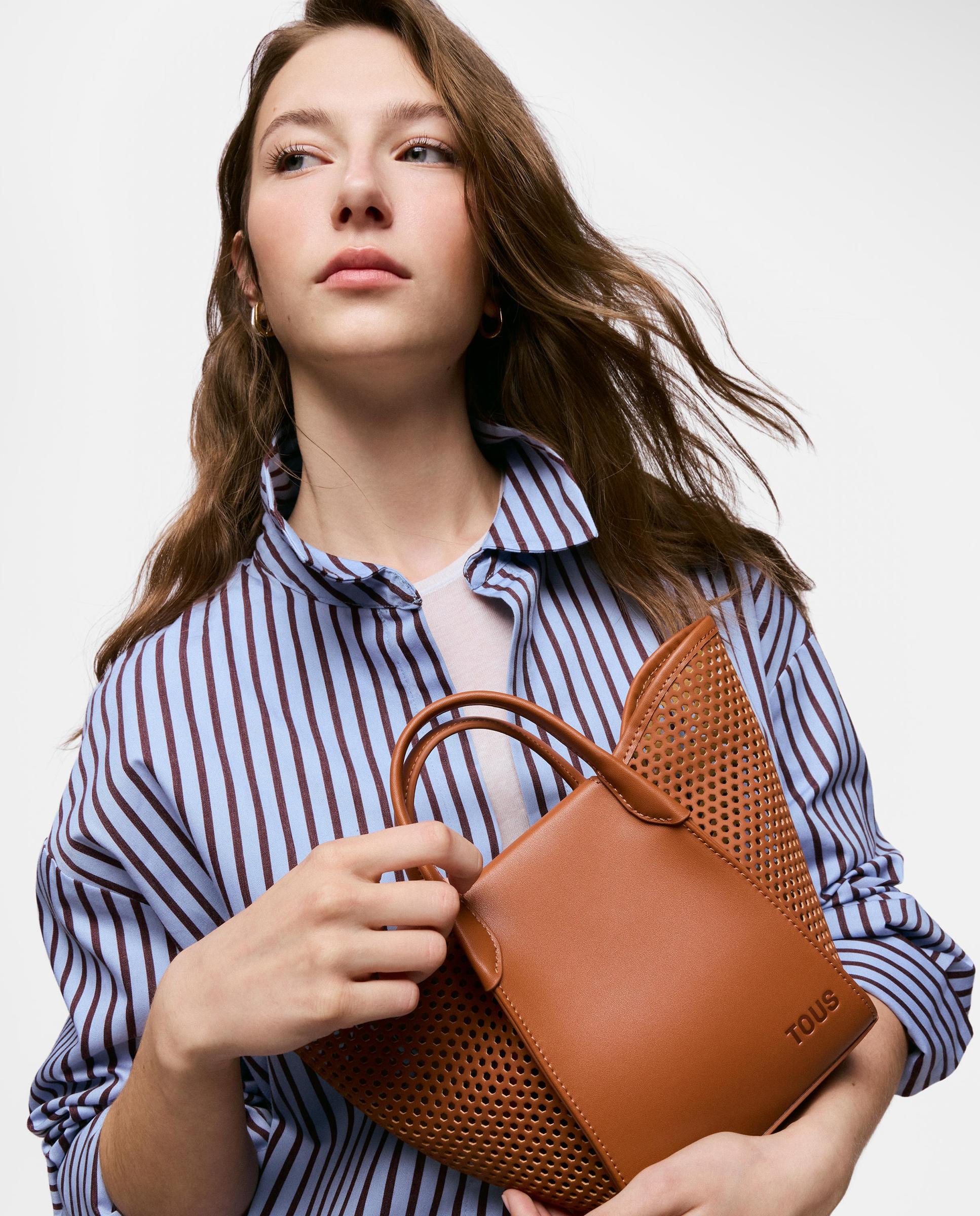 Bolso pequeño de mujer capazo tous tulip cutout - Camel Camel-3