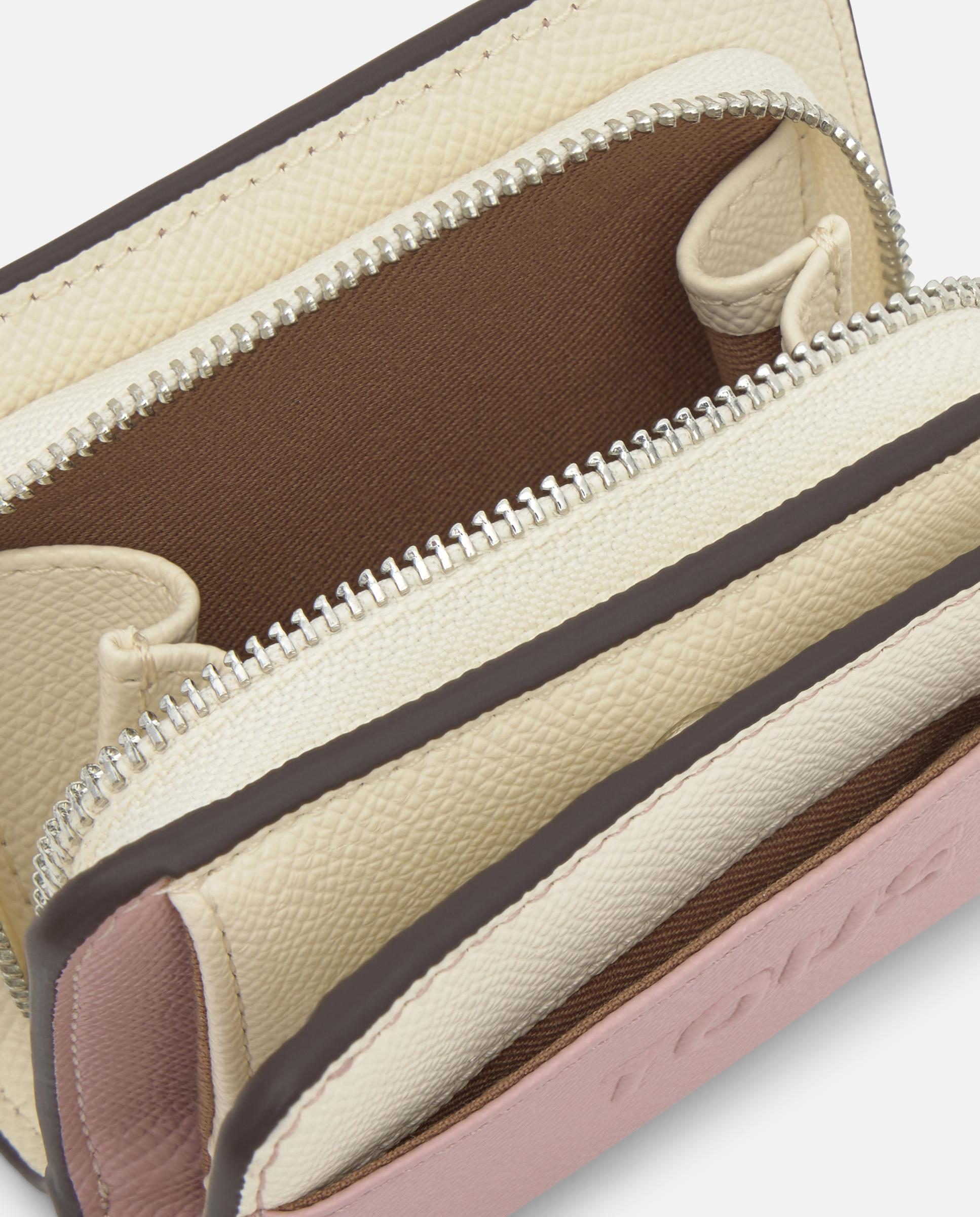 Billetera mediana doble Audree Saffiano - Tous - Rosa pastel Rosa pastel-2