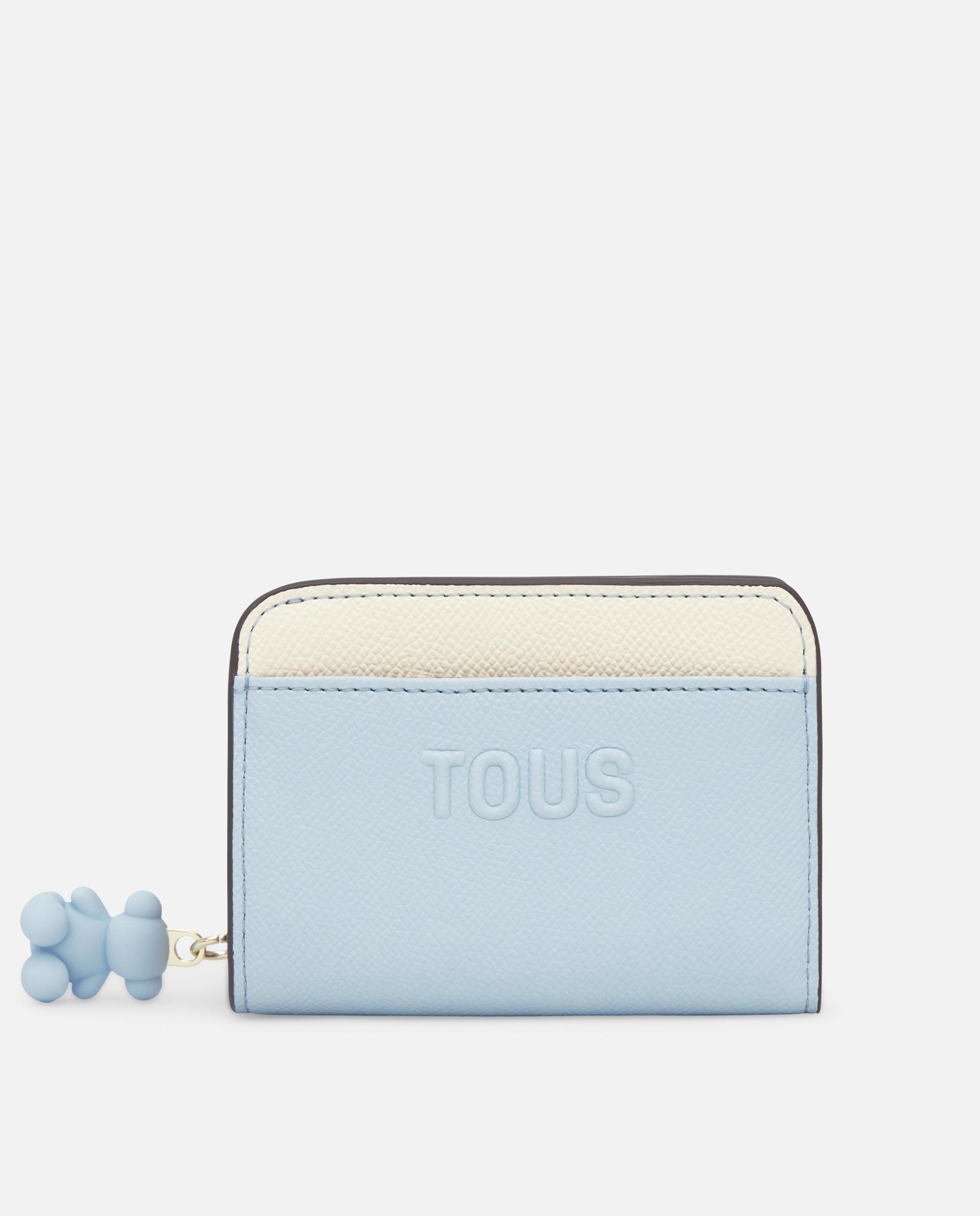 Billetera mediana doble Audree Saffiano - Tous - Azul celeste Azul celeste-1