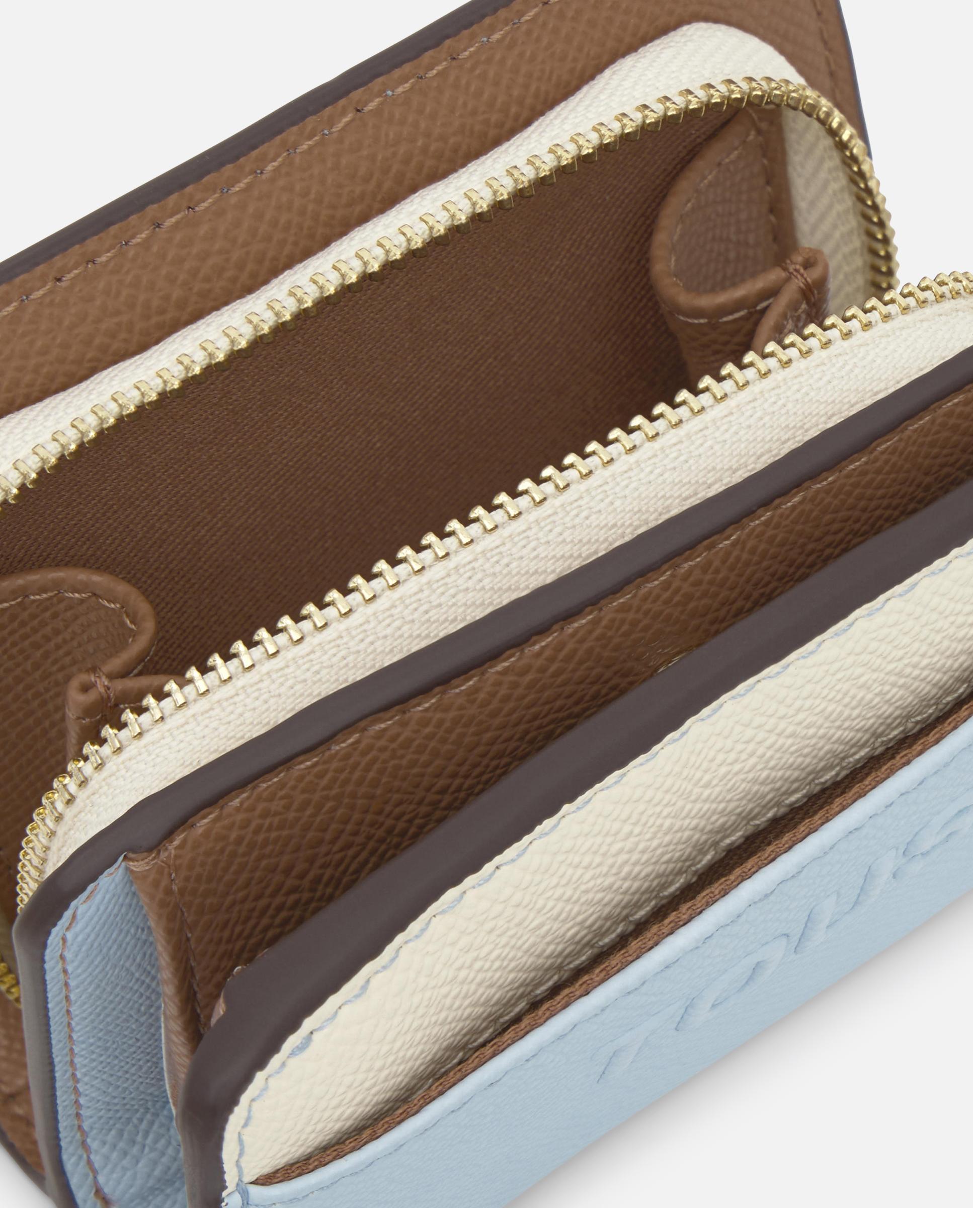 Billetera mediana doble Audree Saffiano - Tous - Azul celeste Azul celeste-2