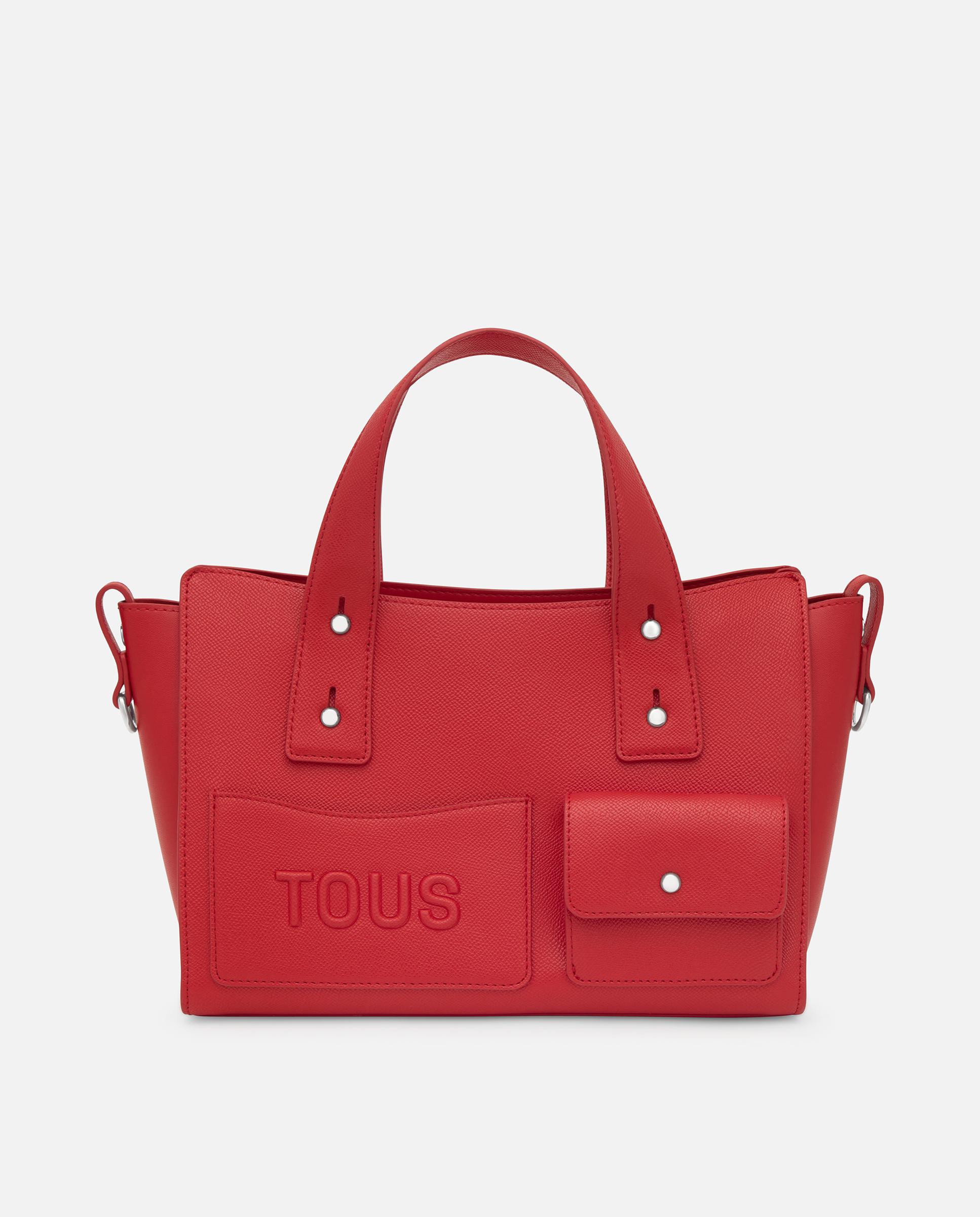 Bolso de mano de mujer city mediano tous back to basics - Rojo Rojo-5