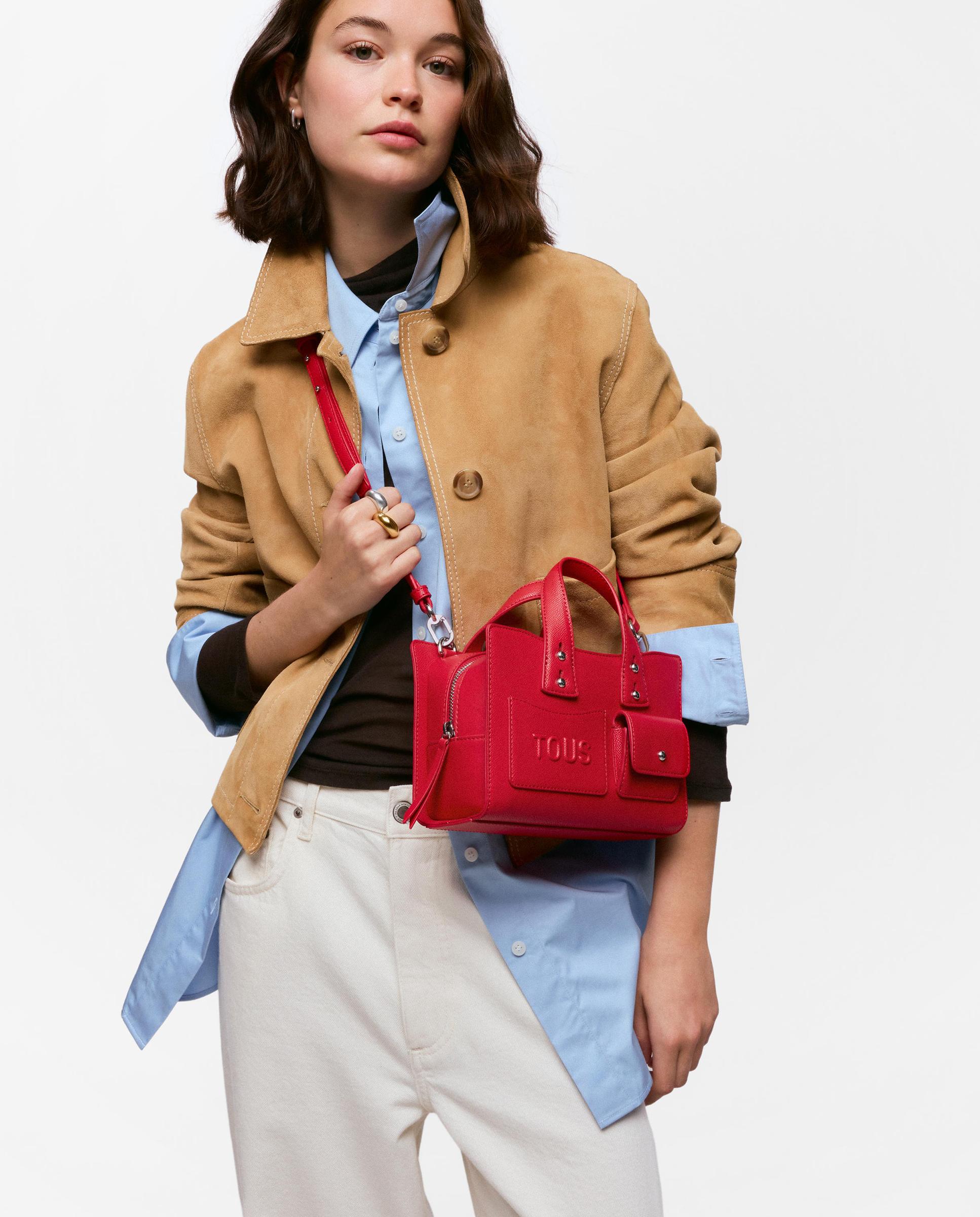 Bolso de mano tous back to basics pequeño transformable - Rojo Rojo-4