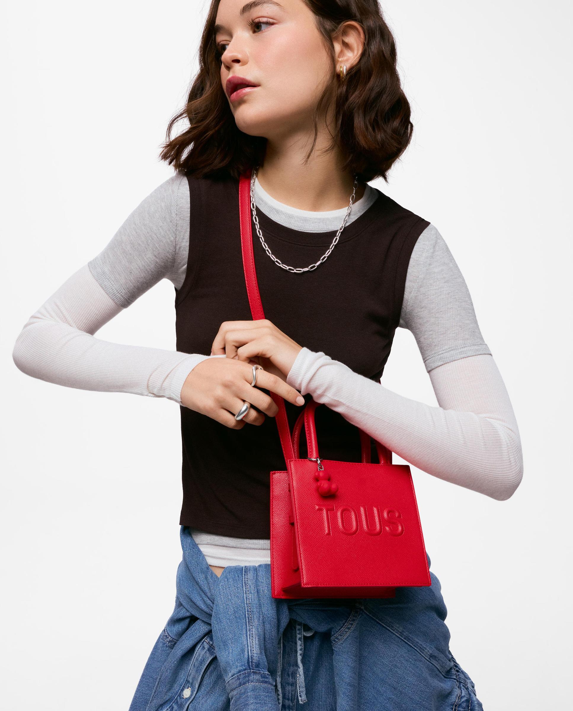 Bolso pequeño de mujer back to basics transformable - Tous - Rojo Rojo-3