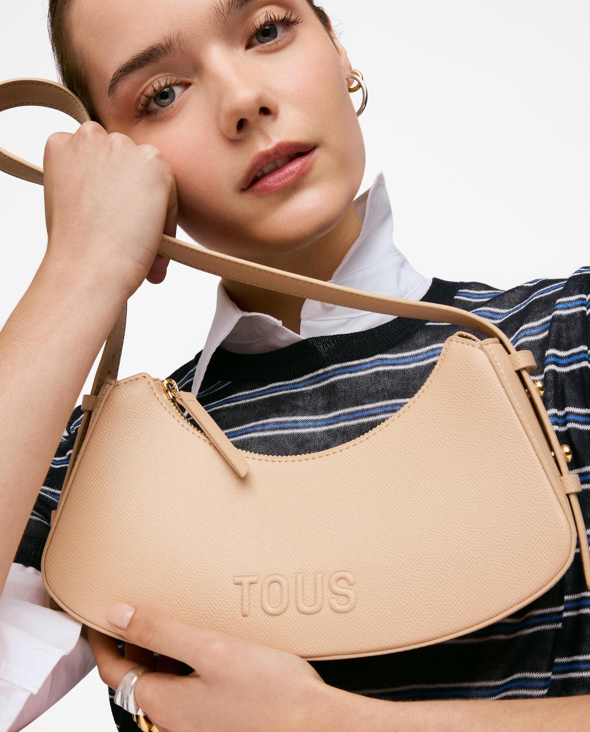 Bolso de hombro de mujer tous back to basics con cremallera - Arena Arena-2