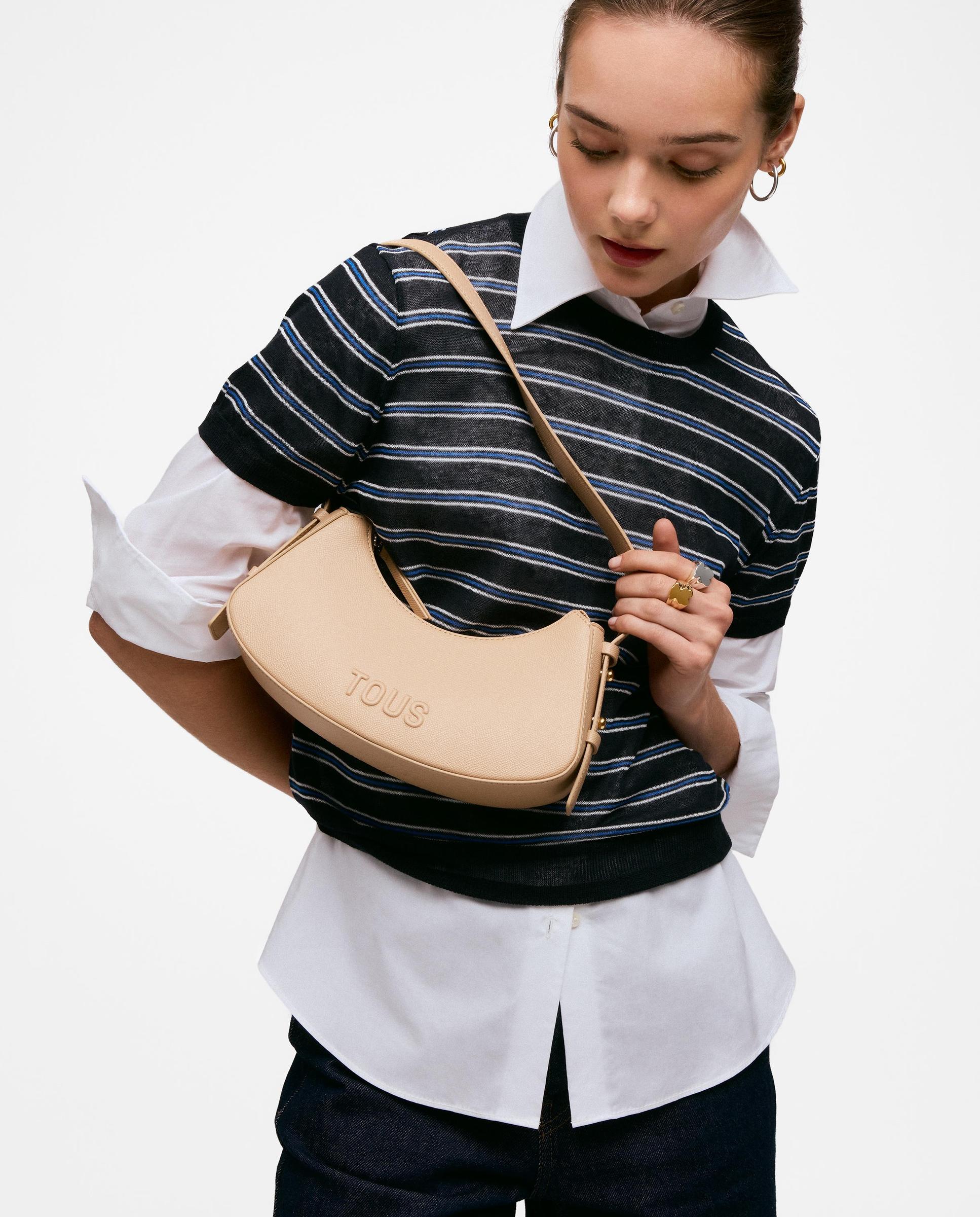 Bolso de hombro de mujer tous back to basics con cremallera - Arena Arena-3