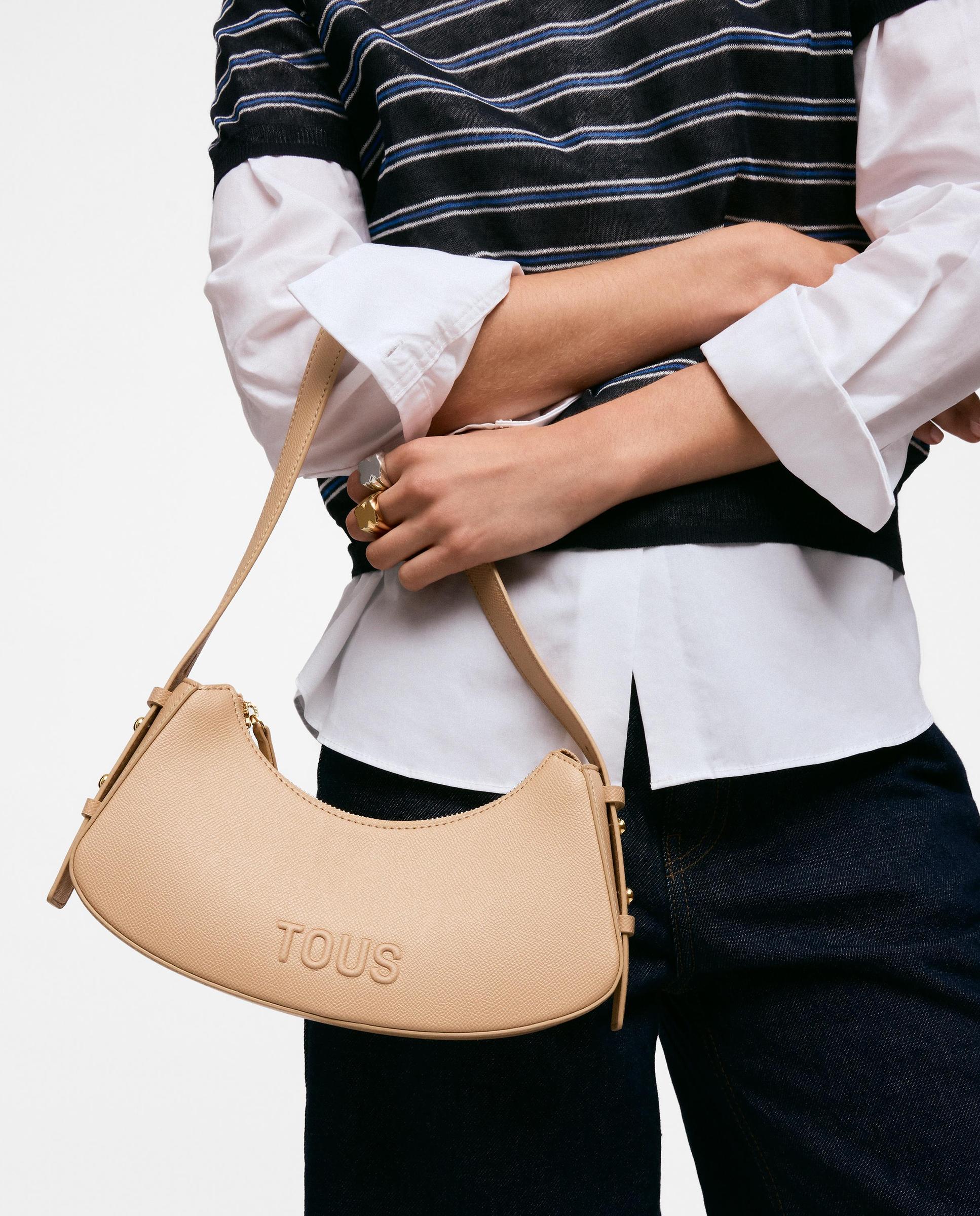 Bolso de hombro de mujer tous back to basics con cremallera - Arena Arena-4