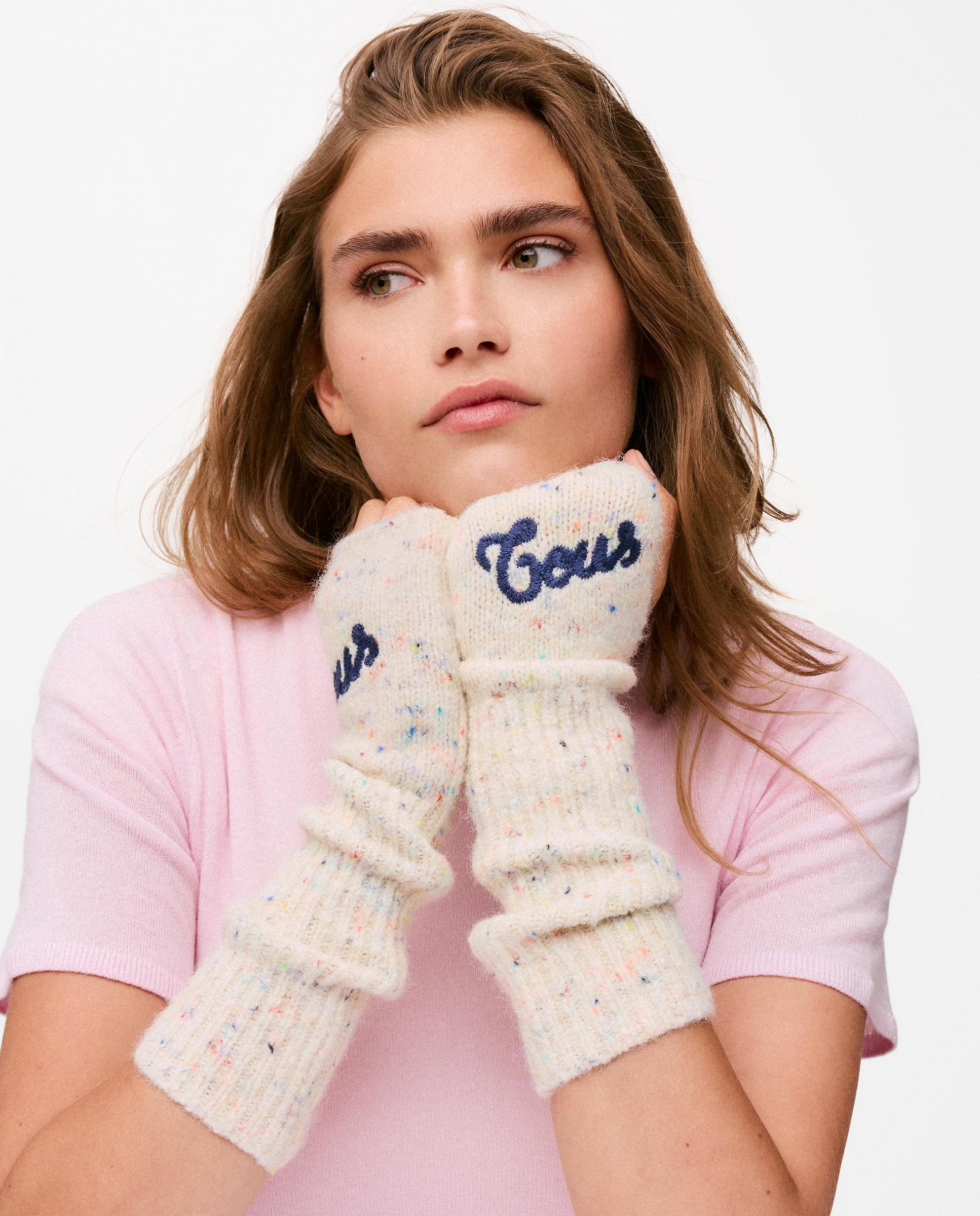 Guantes de mujer de punto tous monogran - Beige Beige-2